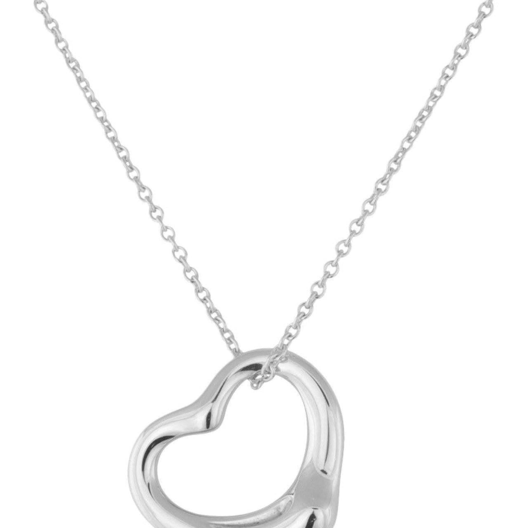 Tiffany & Co. Elsa Peretti Open Heart Pendant Necklace