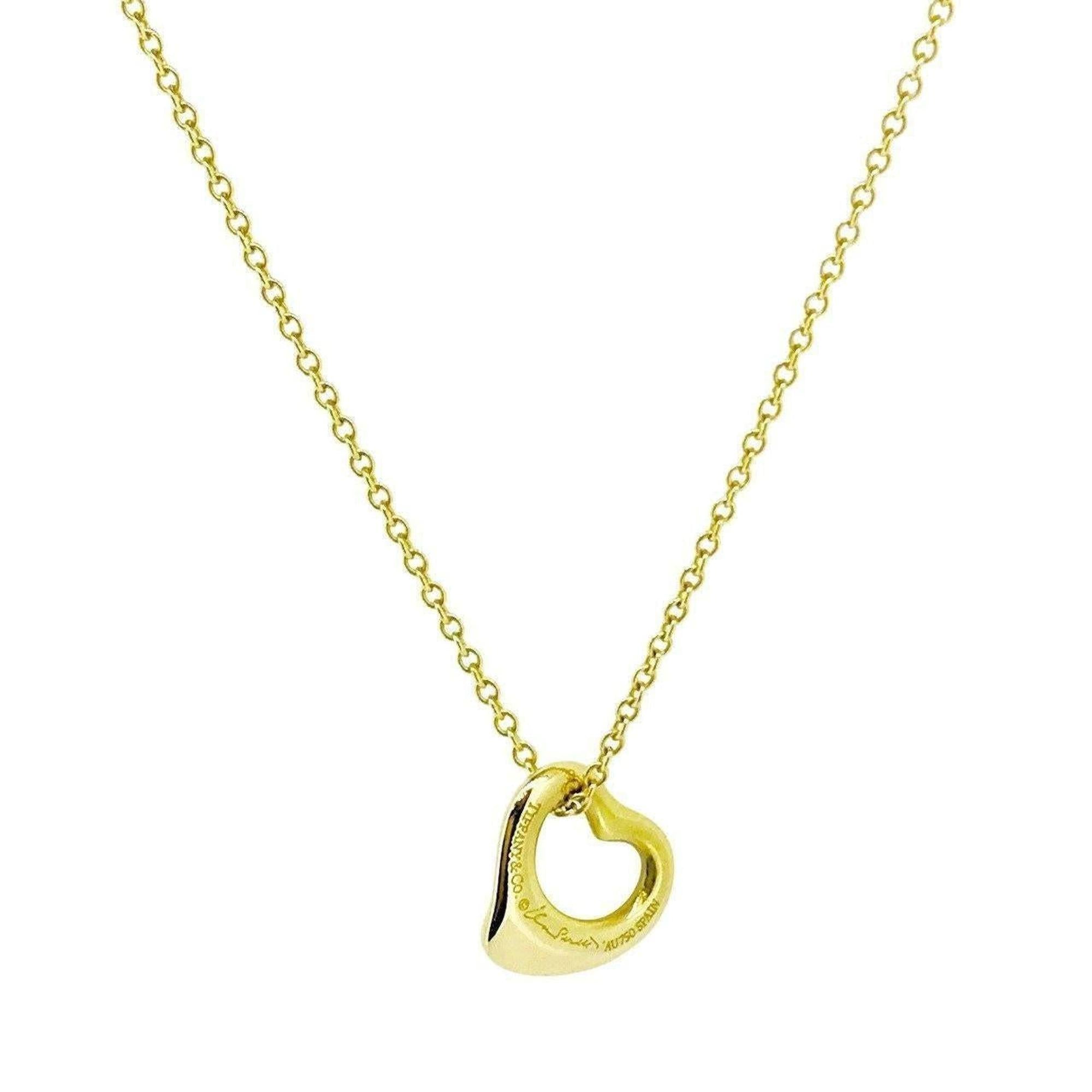 Tiffany & Co. Elsa Peretti Open Heart Pendant Necklace