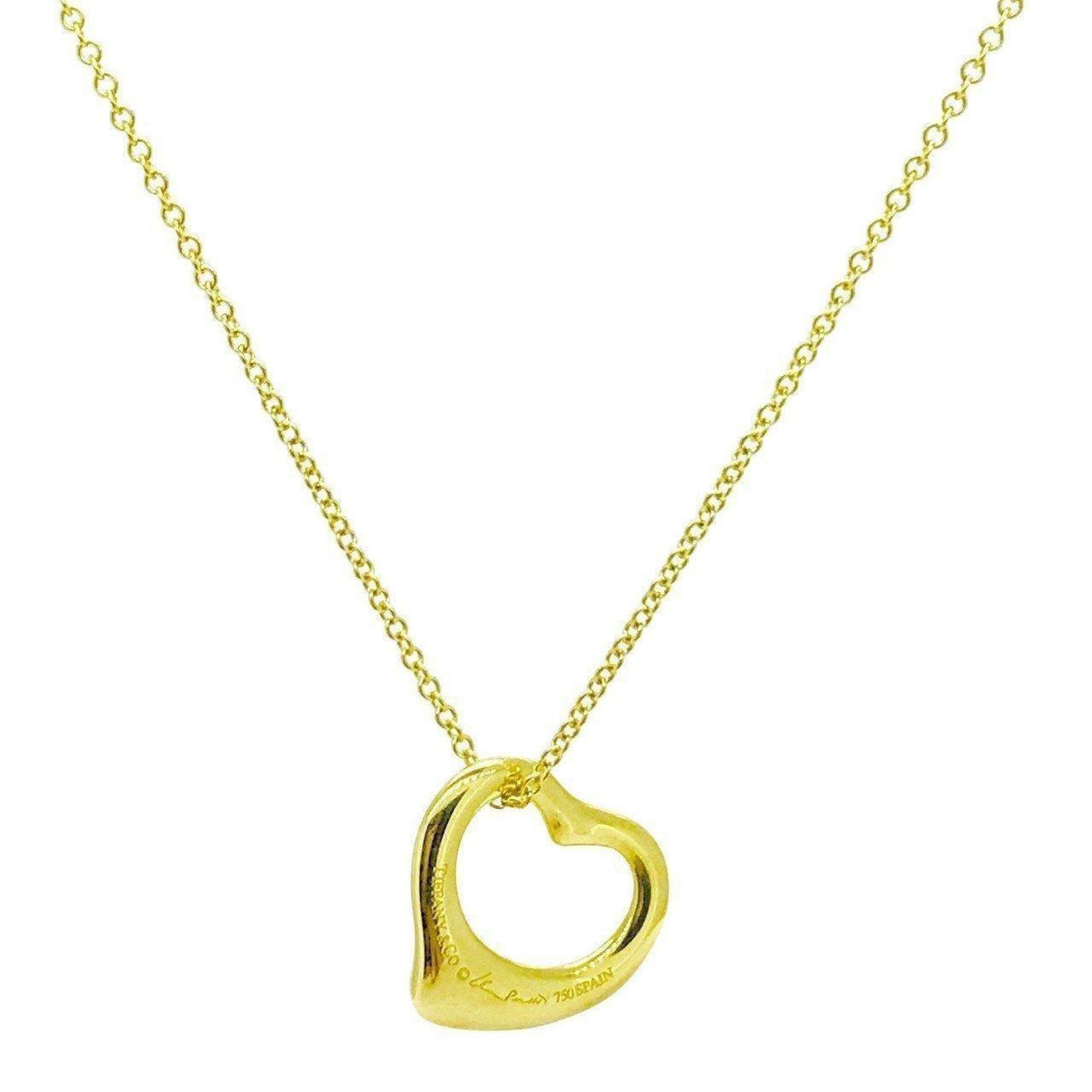 Tiffany & Co. Elsa Peretti Open Heart Pendant Necklace