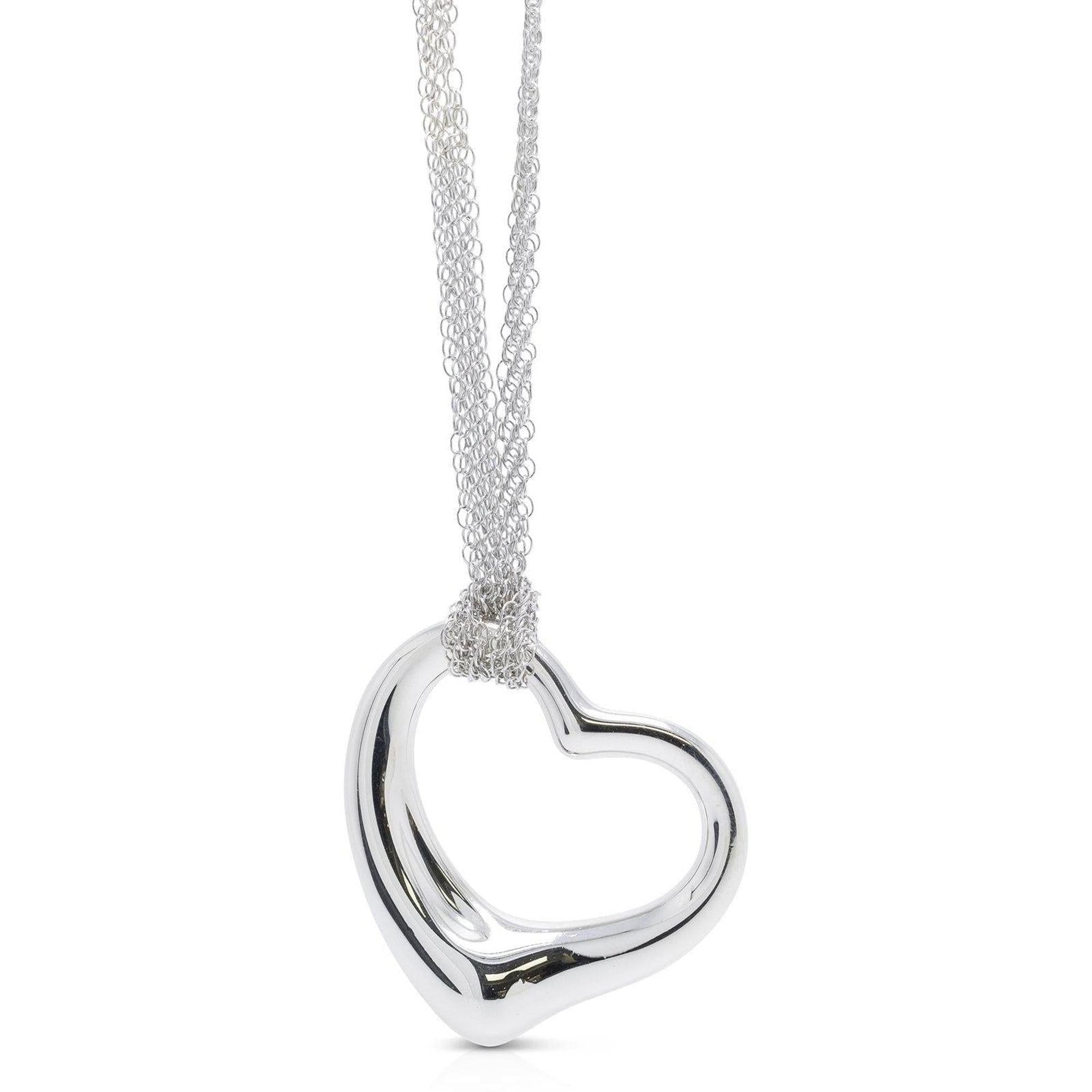 Tiffany & Co. Elsa Peretti Open Heart Pendant Necklace