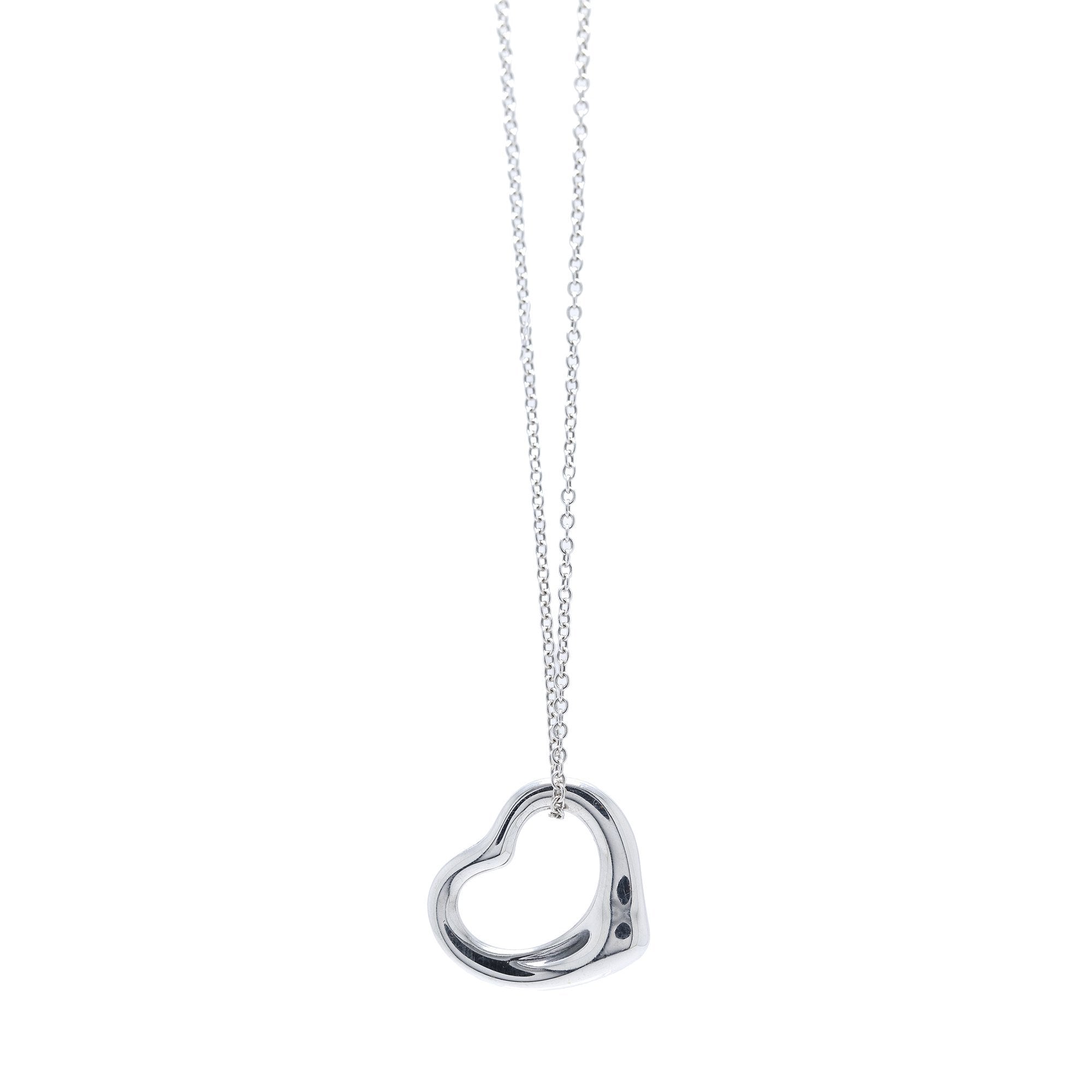 Tiffany & Co. Elsa Peretti Open Heart Pendant Necklace