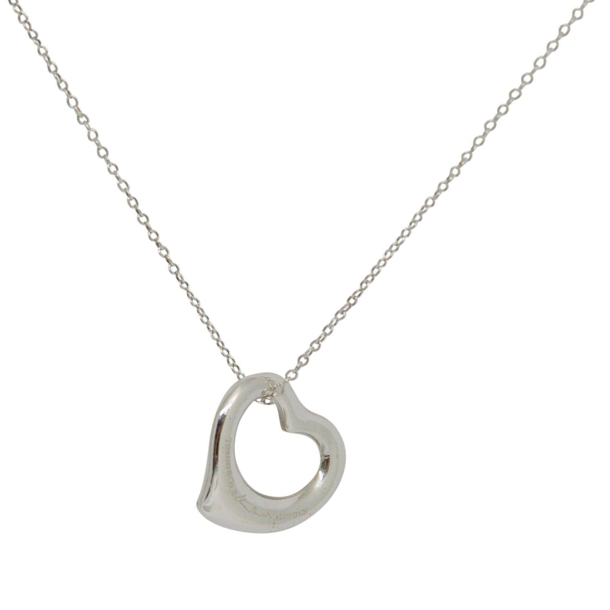 Tiffany & Co. Elsa Peretti Open Heart Pendant Necklace