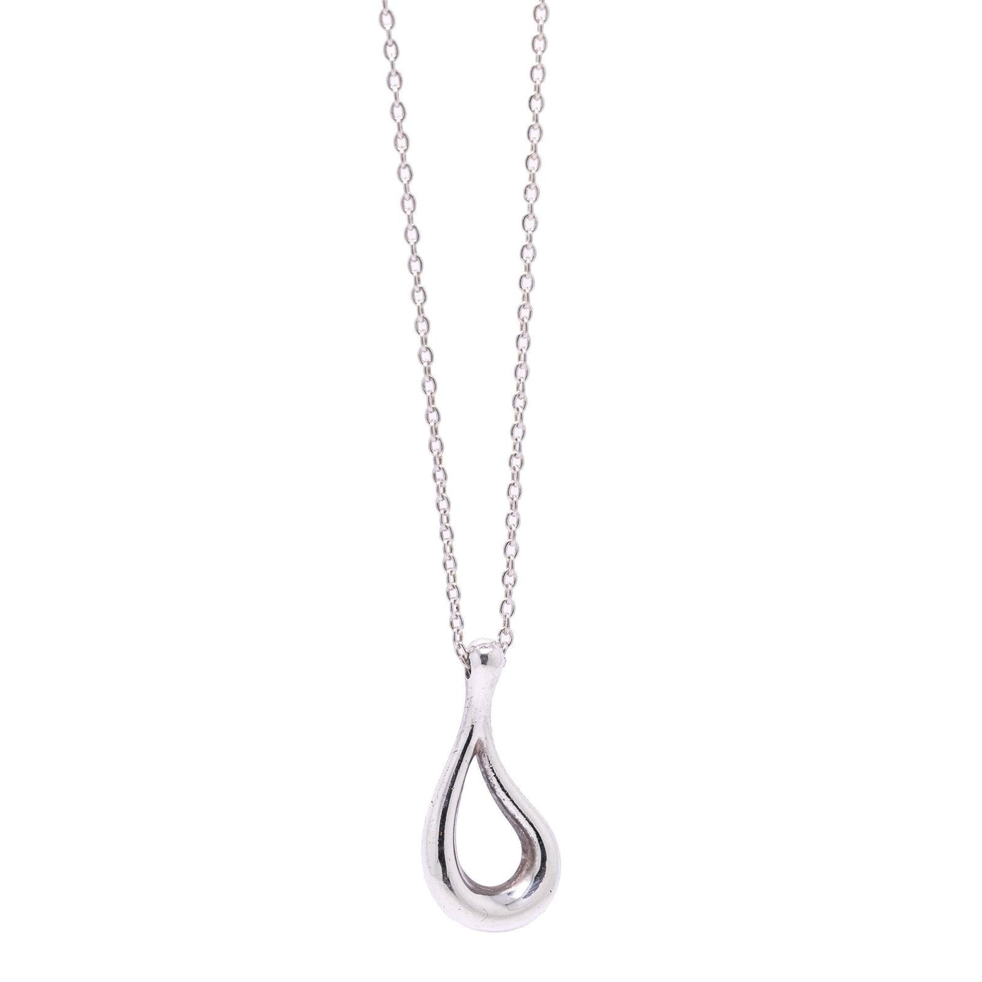 Tiffany & Co. Elsa Peretti Open Teardrop Pendant Necklace