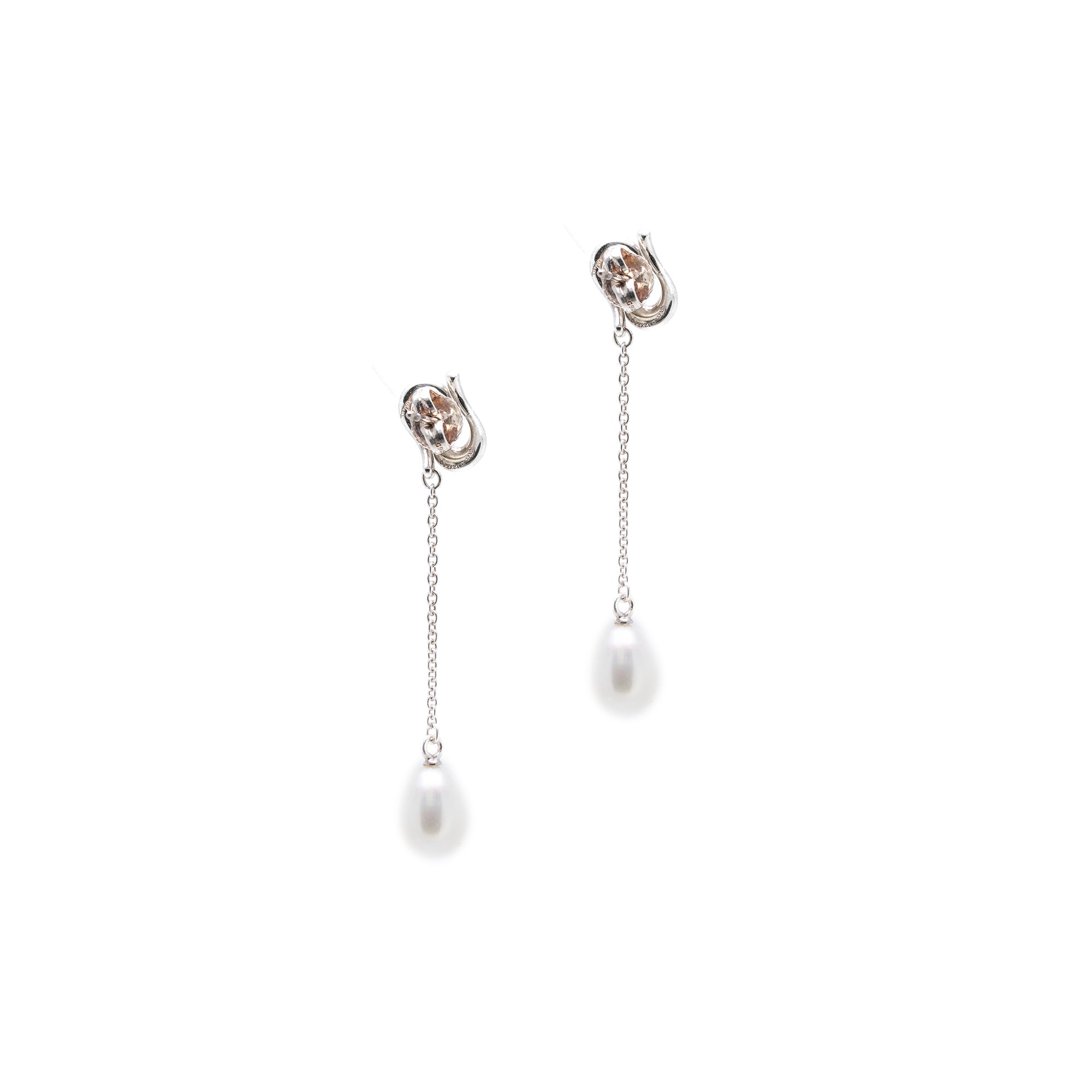 Tiffany & Co. Elsa Peretti Open Wave Pearl Drop Earrings