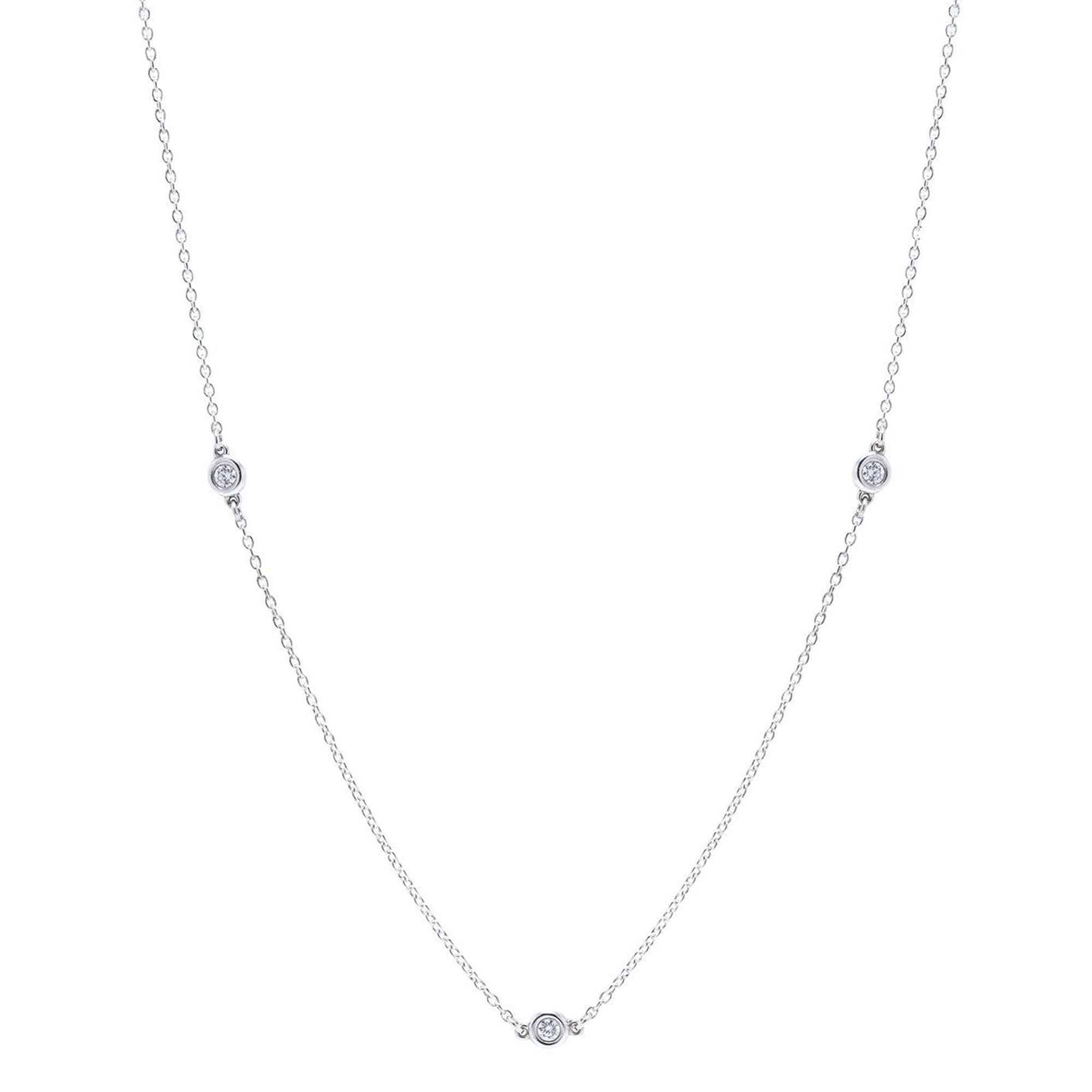 Tiffany & Co. Elsa Peretti Platinum Diamonds by the Yard Necklace