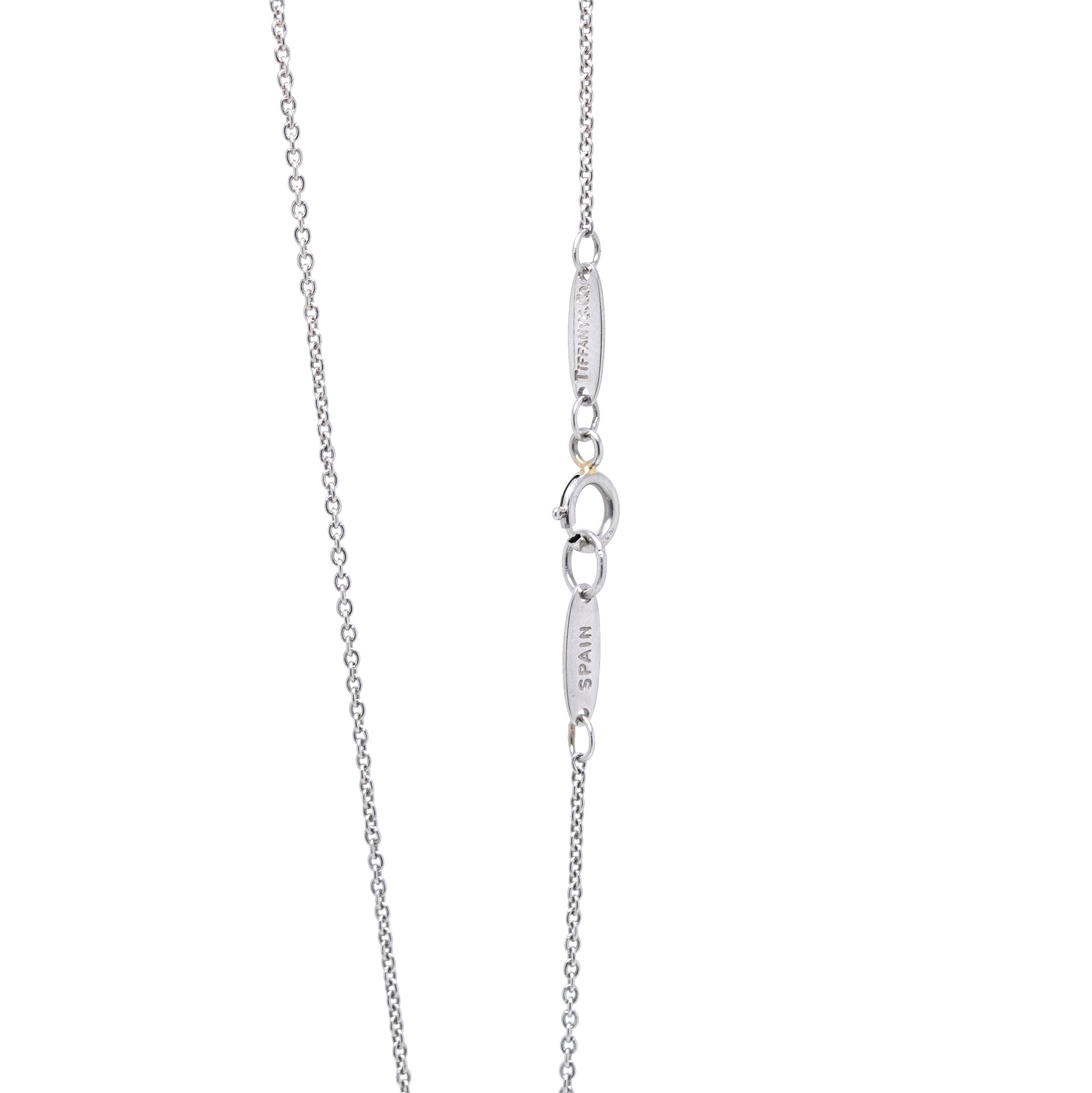 Tiffany & Co. Elsa Peretti Platinum Mini Open Heart Pendant Necklace, 11 mm