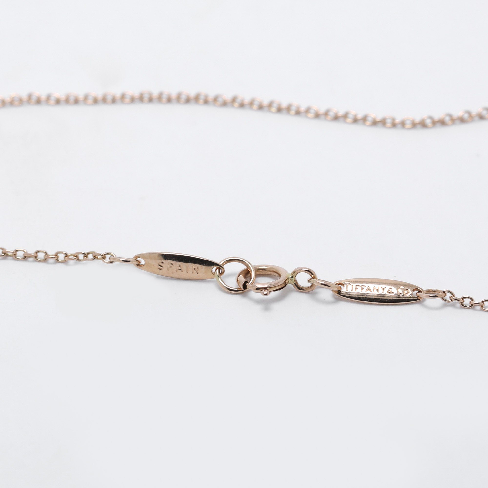 Tiffany & Co. Elsa Peretti Rose Gold Bean Pendant Necklace