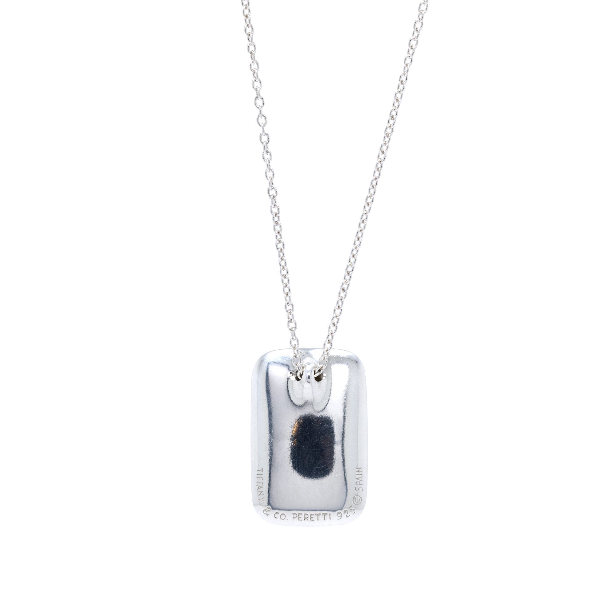 Tiffany & Co. Elsa Peretti Sculpted Rectangle Pendant Necklace