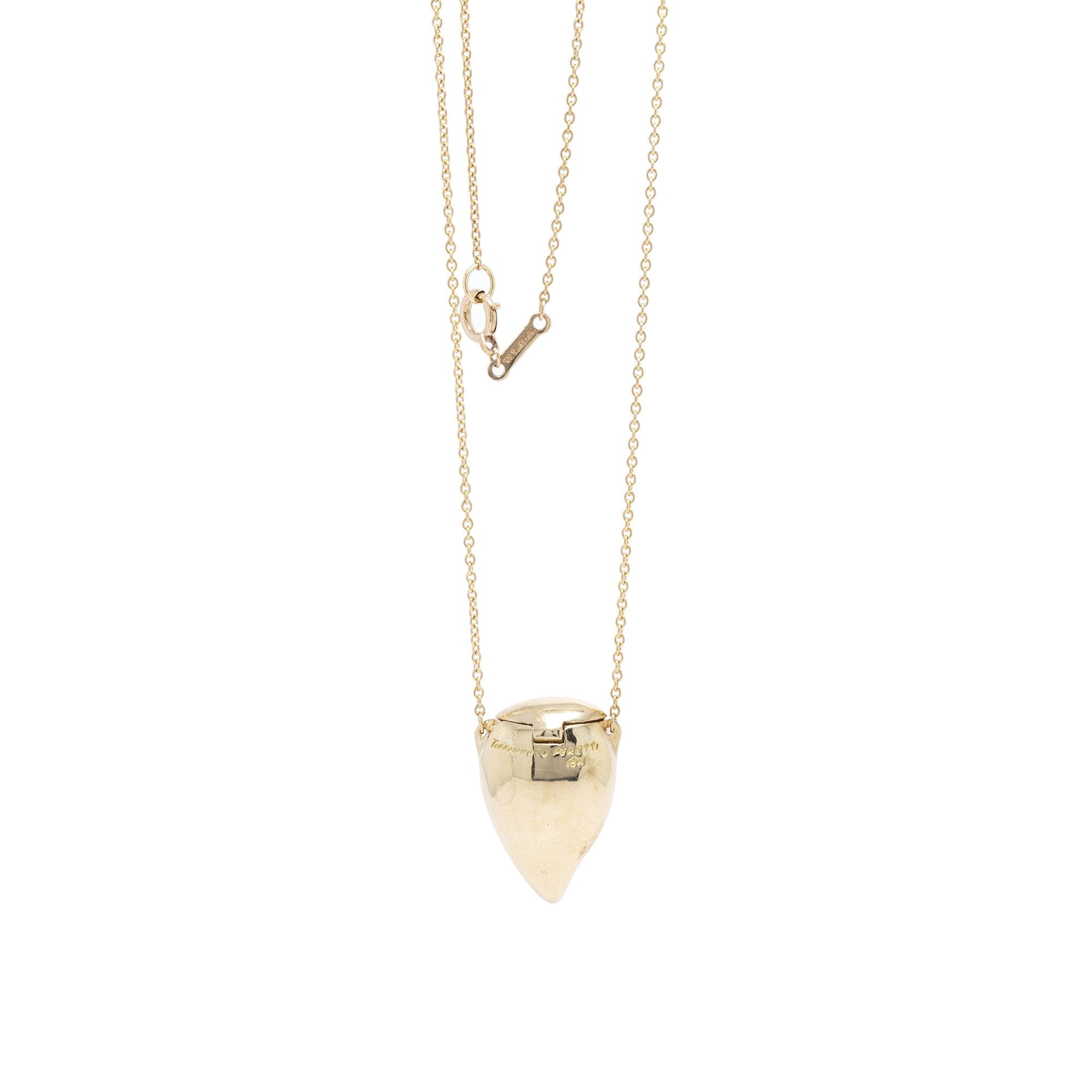 Tiffany & Co. Elsa Peretti Vintage Diamond Shark Tooth Pendant Necklace