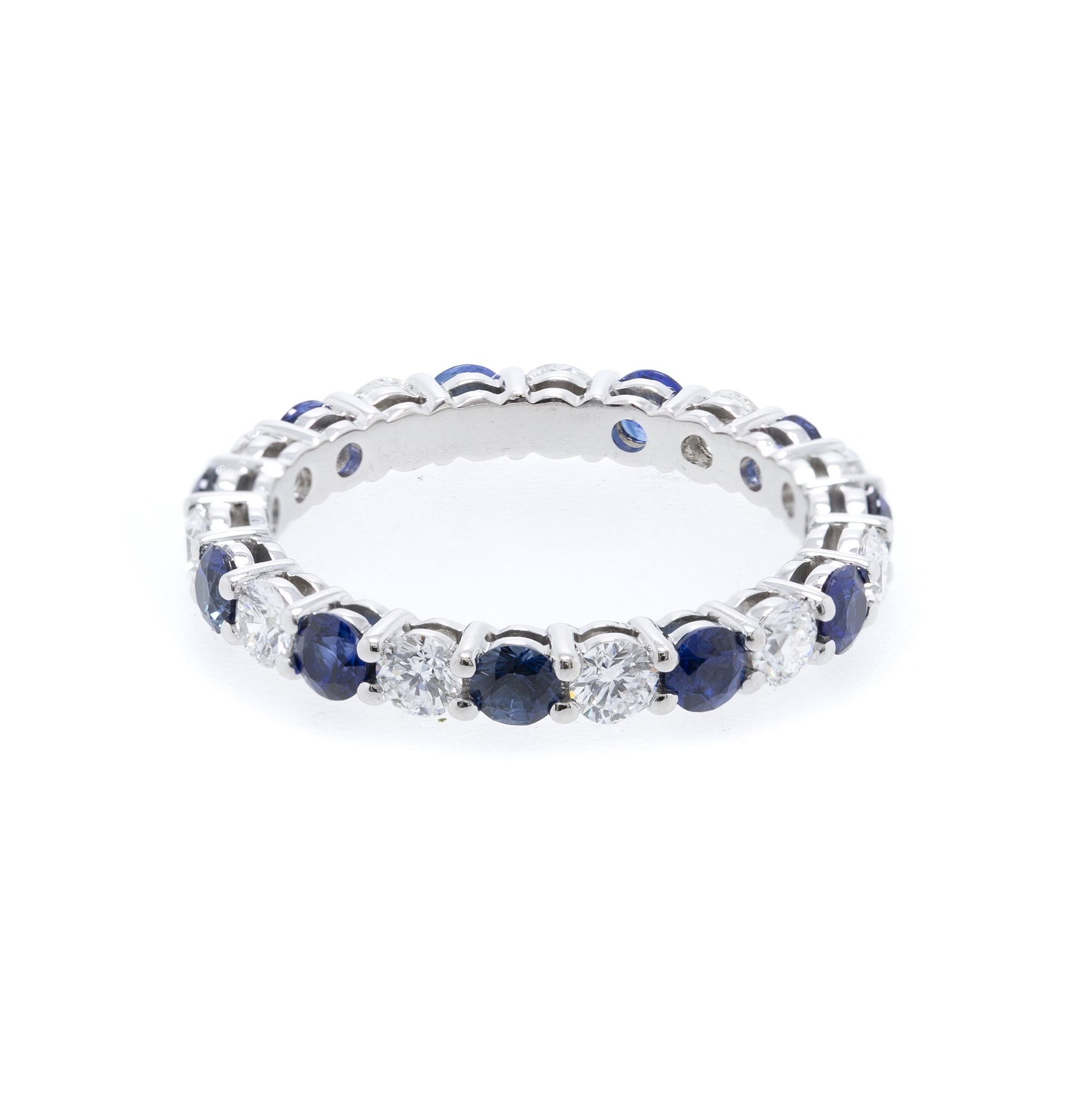 Tiffany & Co. Embrace Collection Diamond and Blue Sapphire Eternity Band