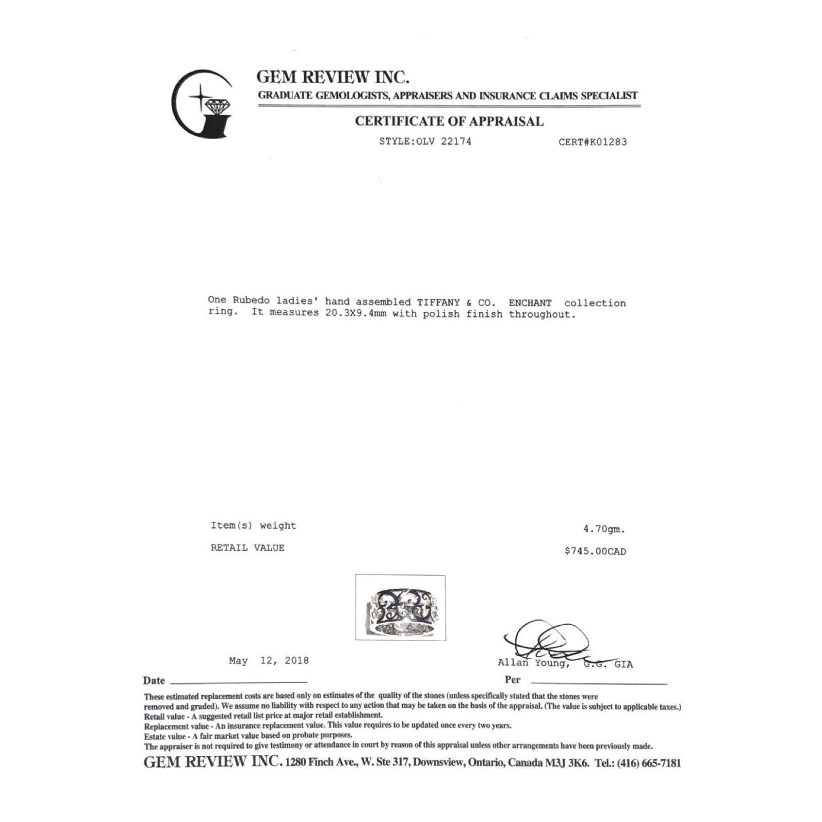 Tiffany & Co. Enchant Wide Ring