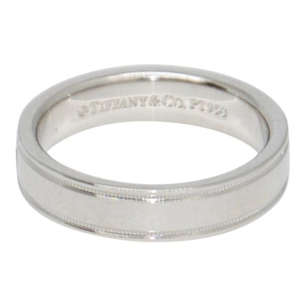Tiffany & Co. Essential Double Milgrain Band Ring with Diamond