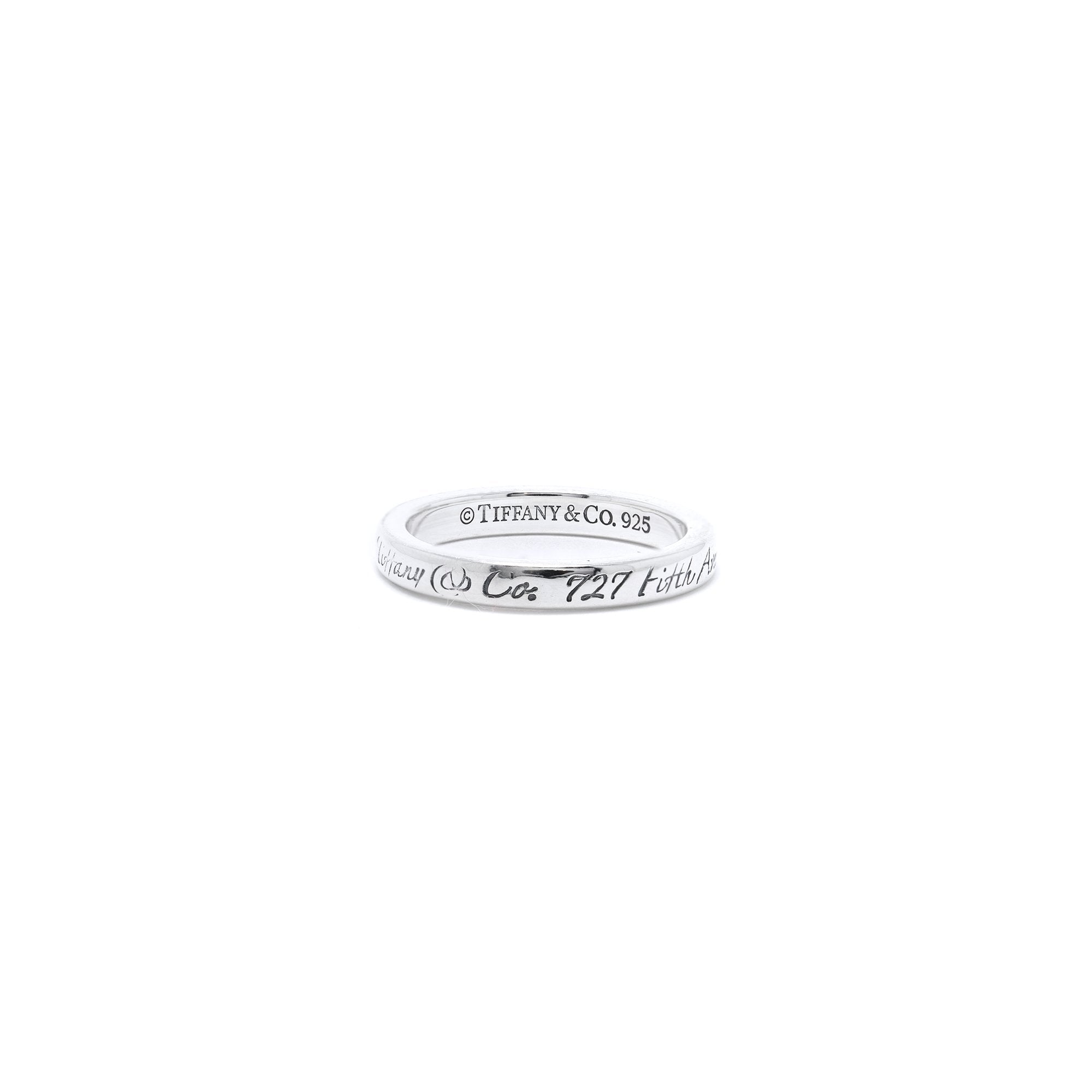 Tiffany & Co. Fifth Ave Narrow Notes Band Ring