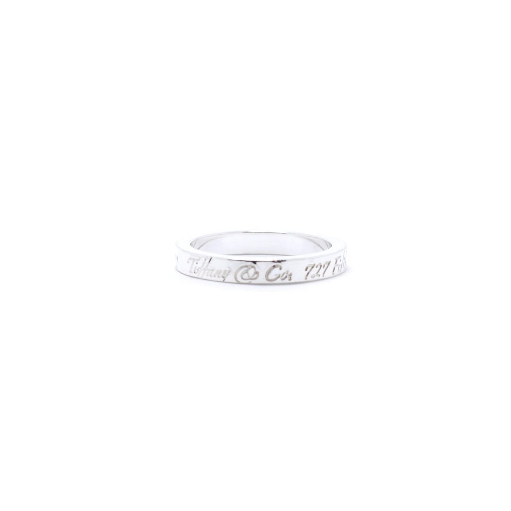 Tiffany & Co. Fifth Ave Narrow Notes Band Ring