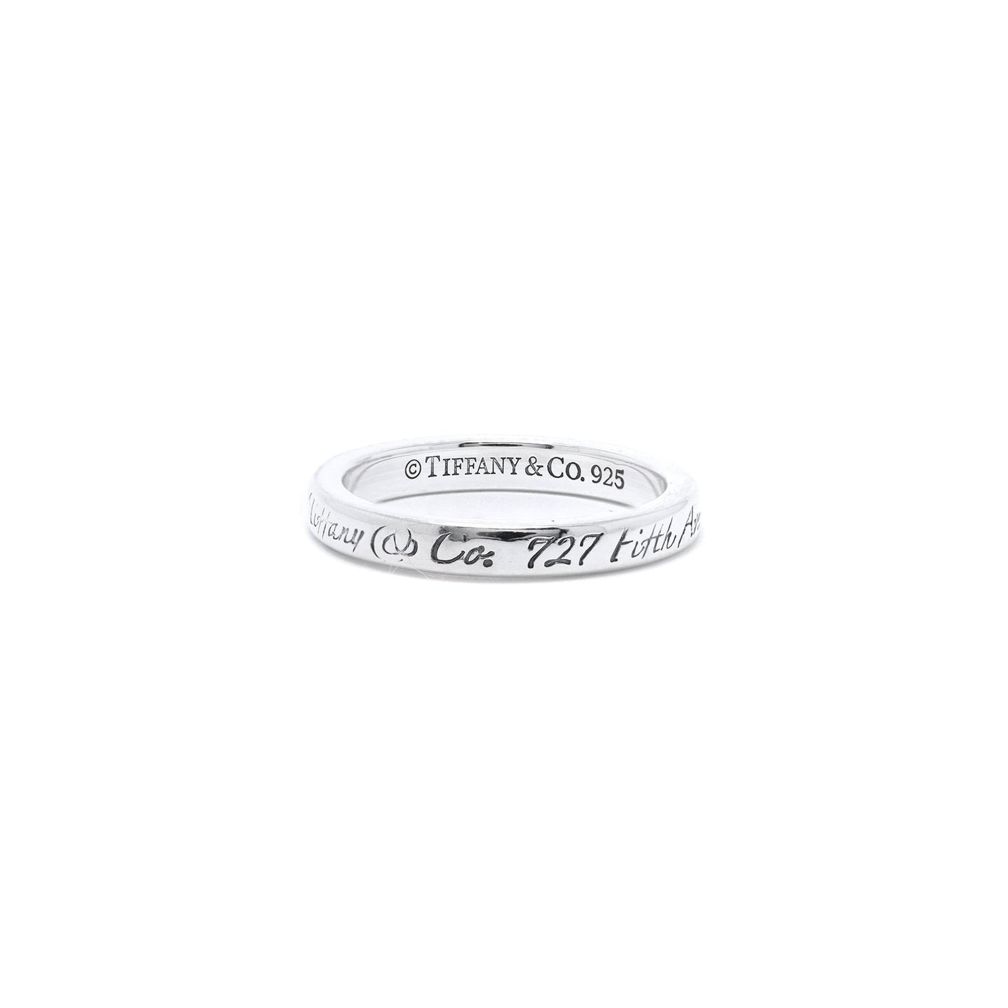 Tiffany & Co. Fifth Ave Narrow Notes Band Ring