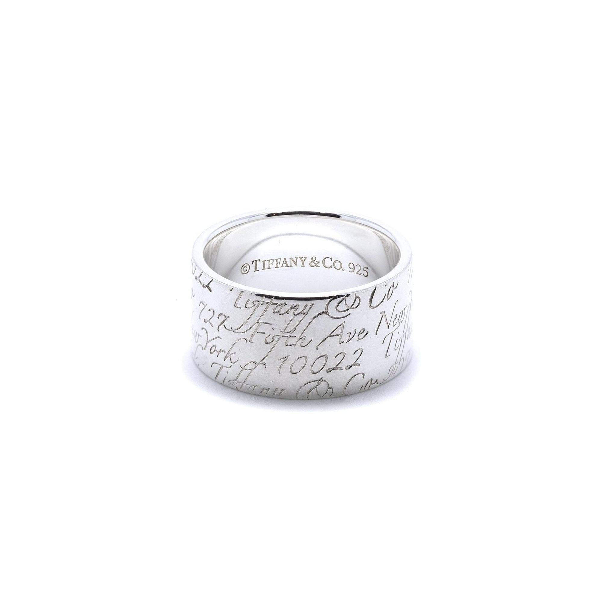 Tiffany & Co. Fifth Ave Wide Notes Band Ring