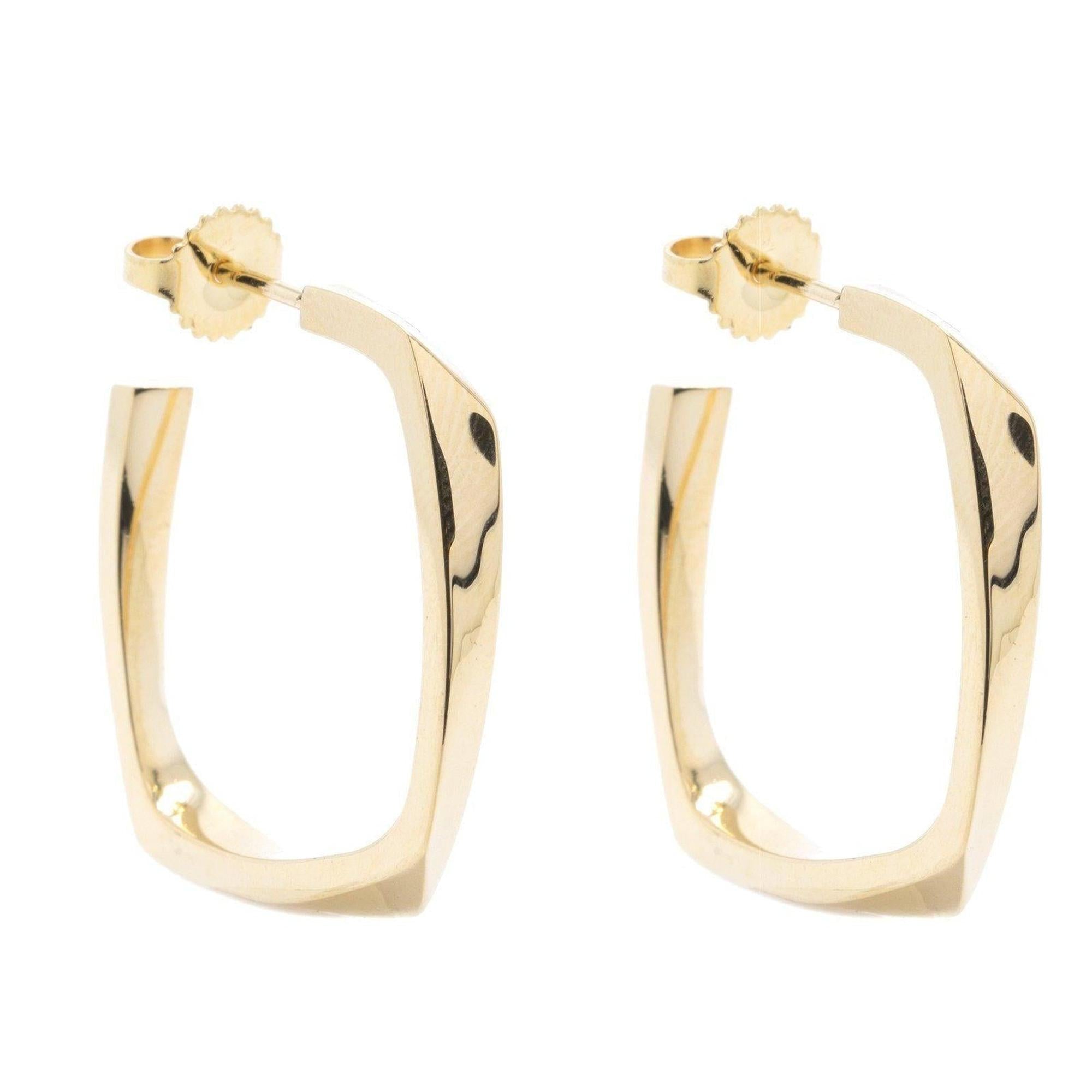 Tiffany & Co. Frank Gehry 18k Gold Torque Hoop Earrings