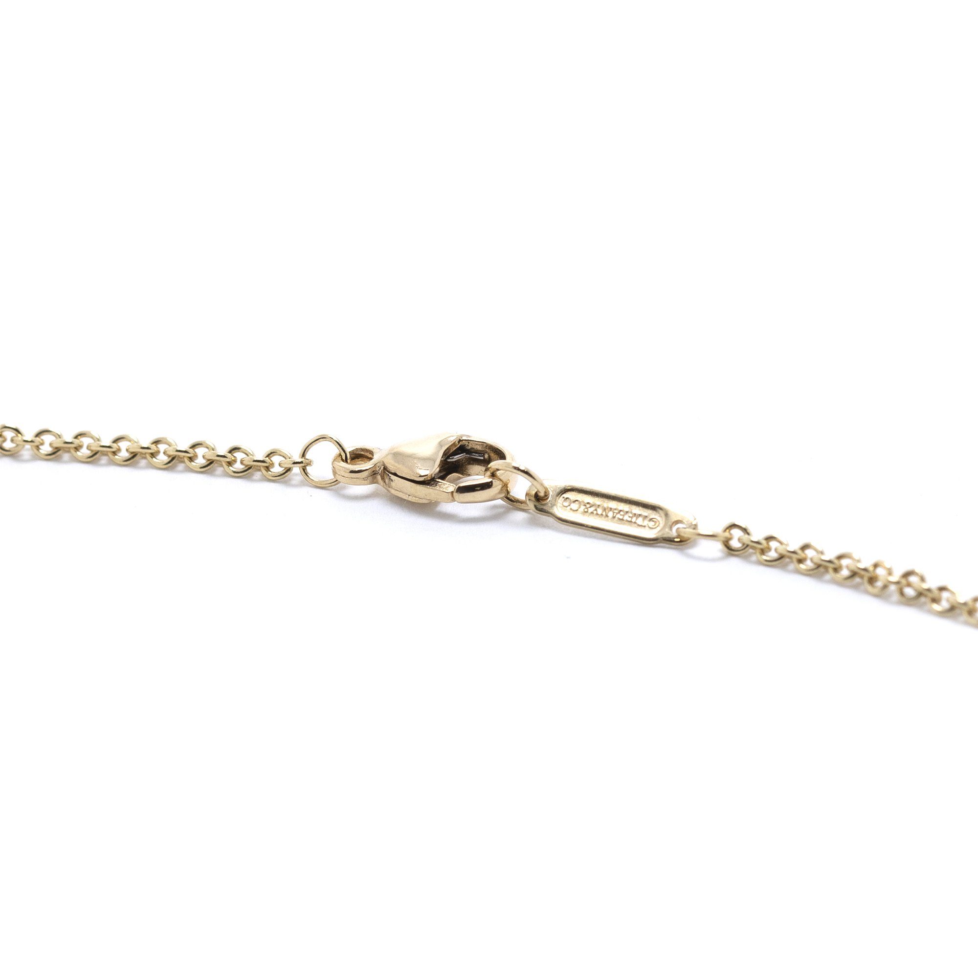 Tiffany & Co. Gold 1837 Bar Pendant Necklace