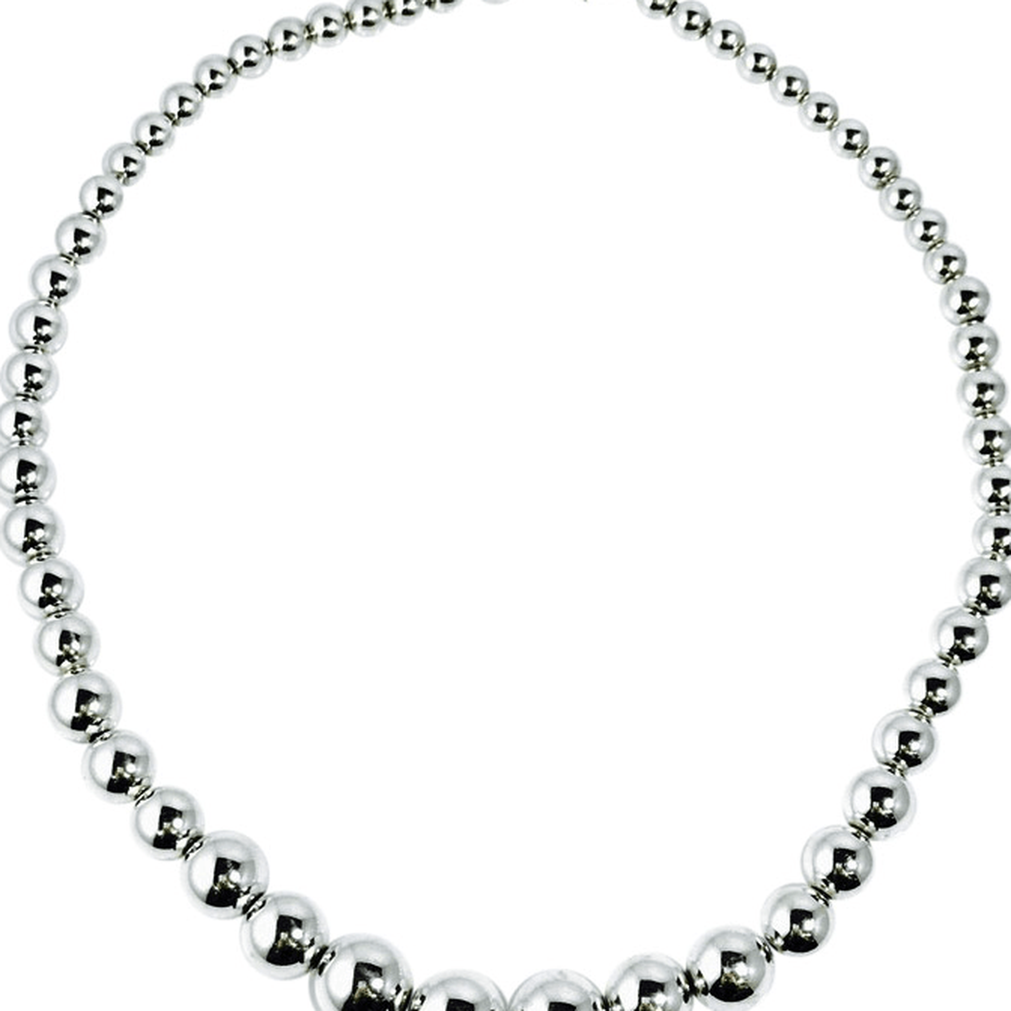 Tiffany & Co. Graduated Bead Necklace in Sterlingn Silver