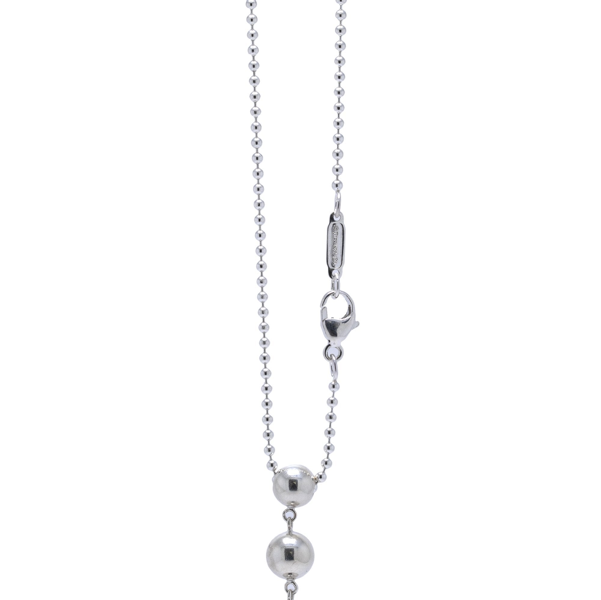 Tiffany & Co. Graduated Drop Bead Pendant Necklace