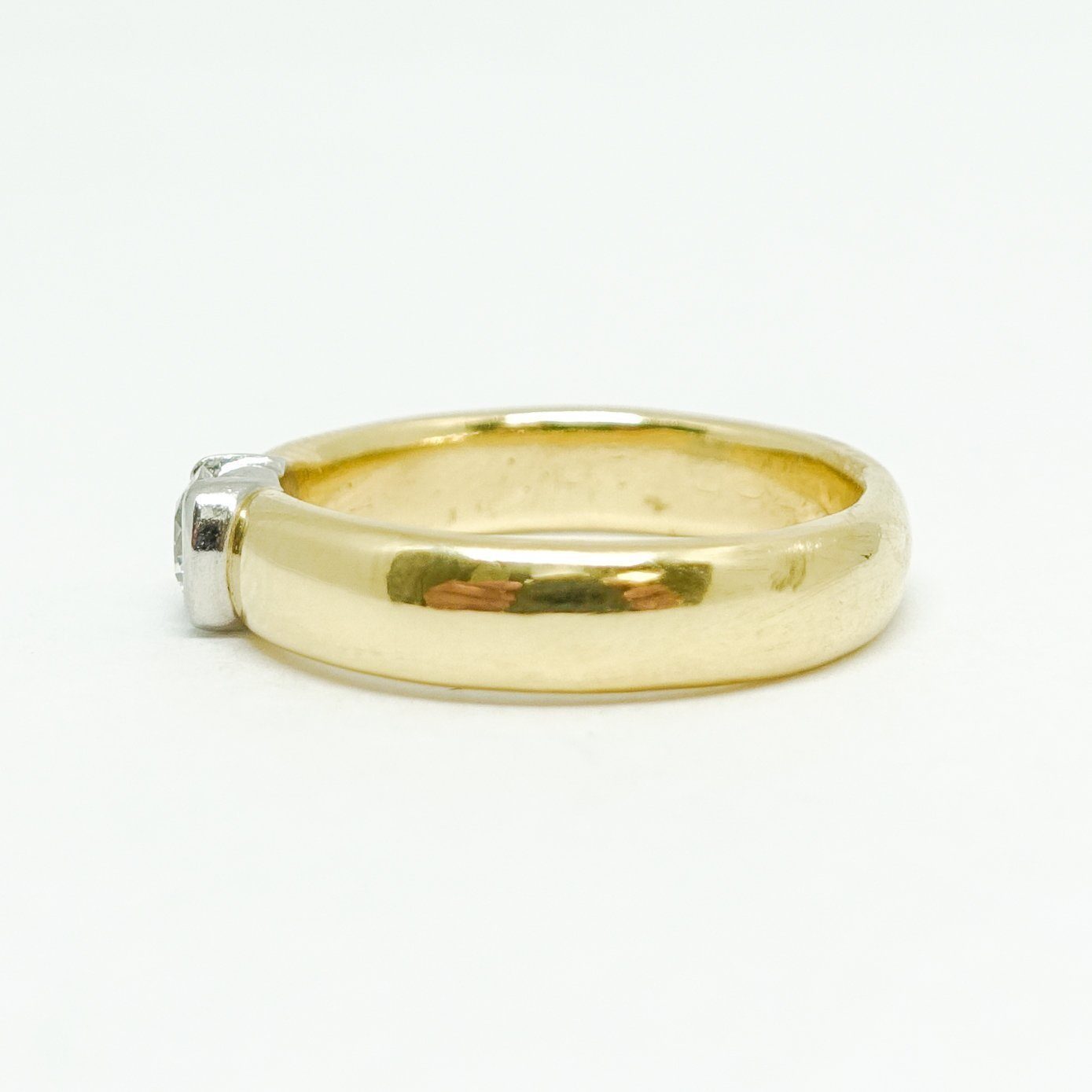 Tiffany & Co. Half Bezel Set Diamond Solitaire Ring