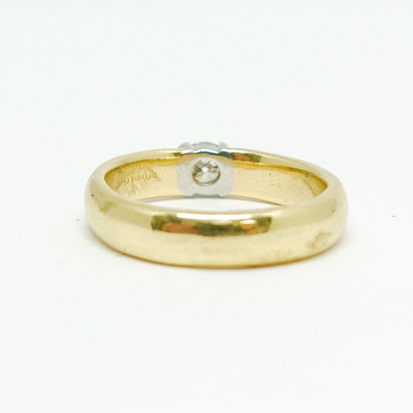 Tiffany & Co. Half Bezel Set Diamond Solitaire Ring