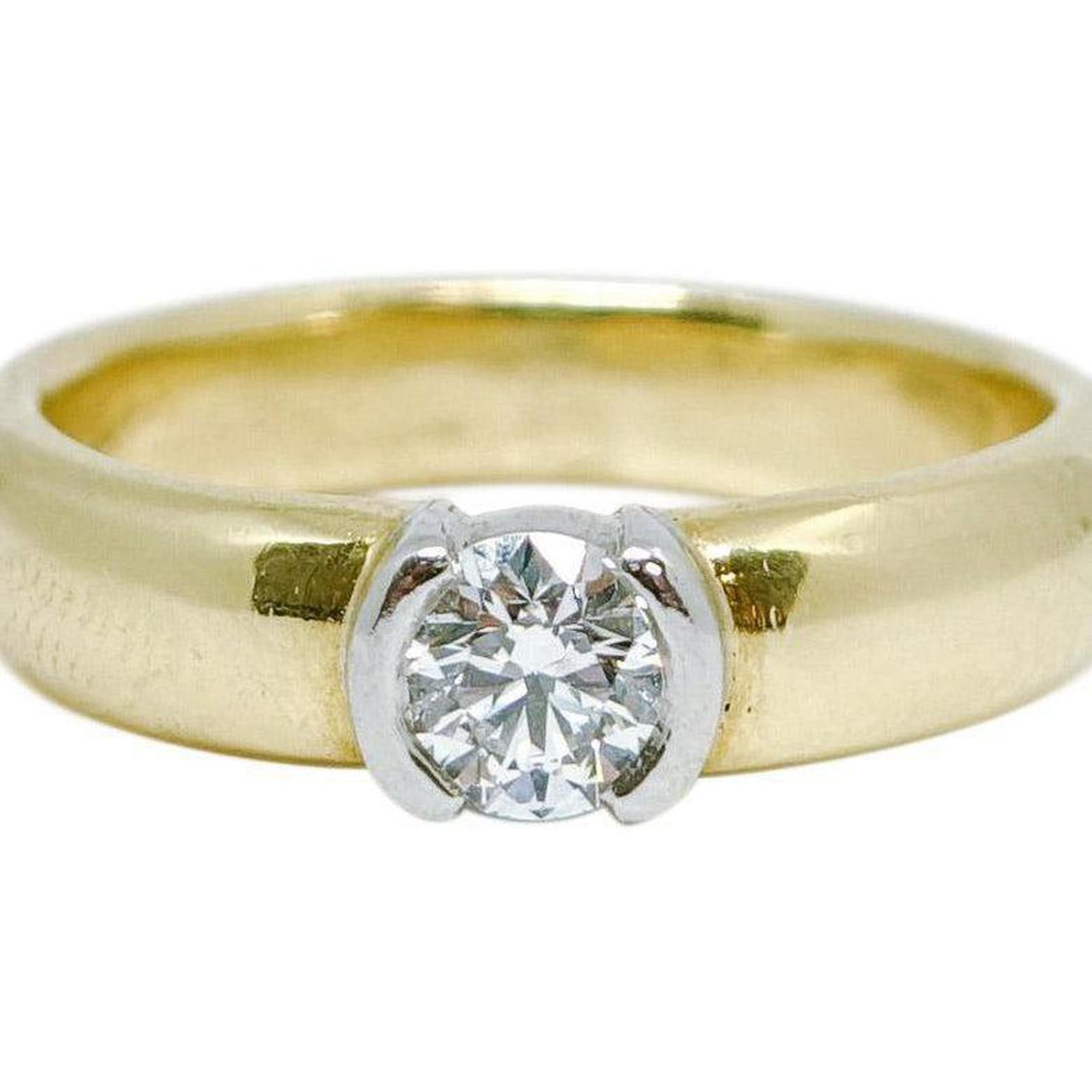 Tiffany & Co. Half Bezel Set Diamond Solitaire Ring