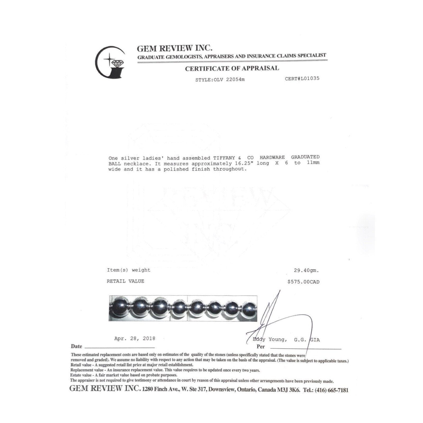 Tiffany & Co. HardWear Graduated Ball Necklace