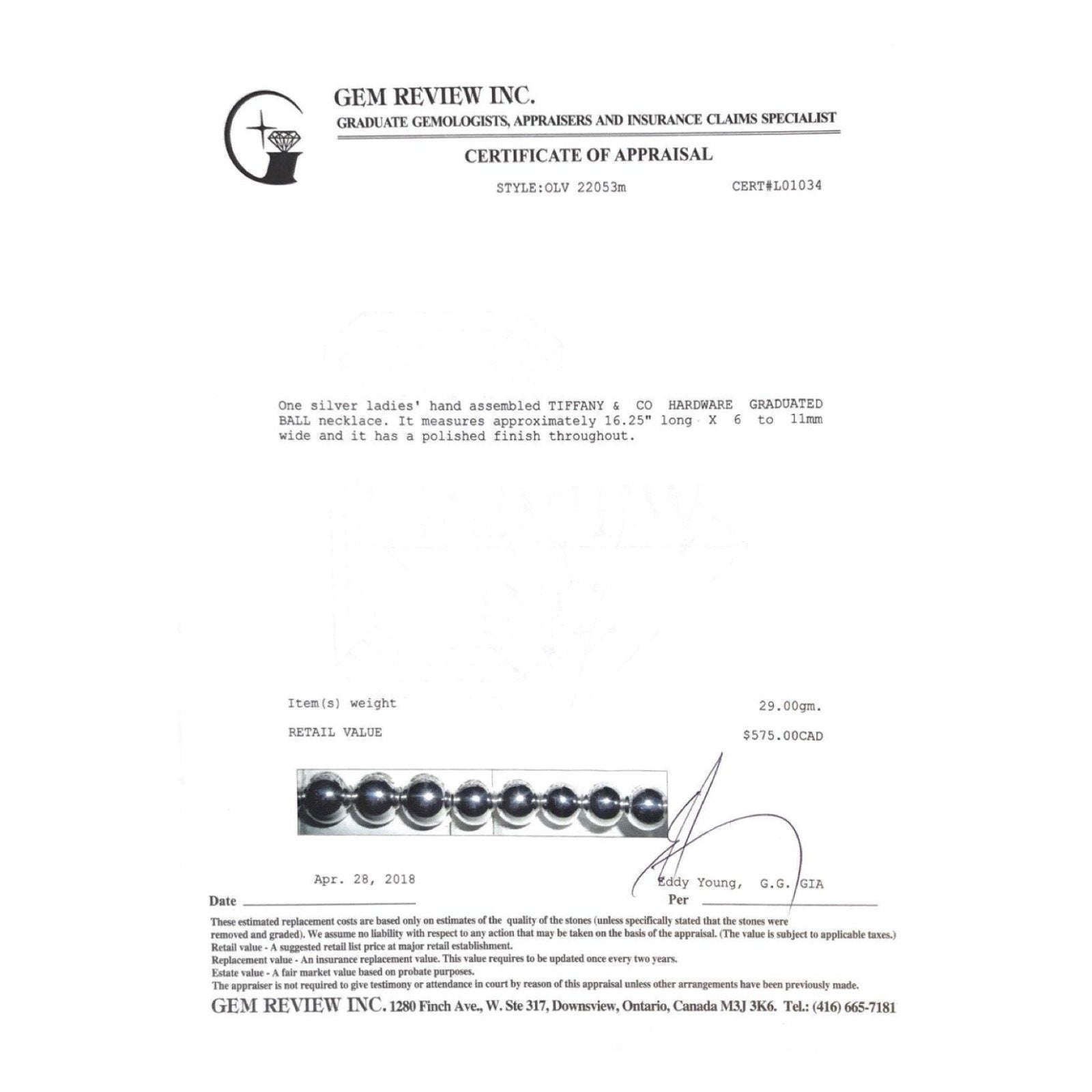 Tiffany & Co. HardWear Graduated Ball Necklace