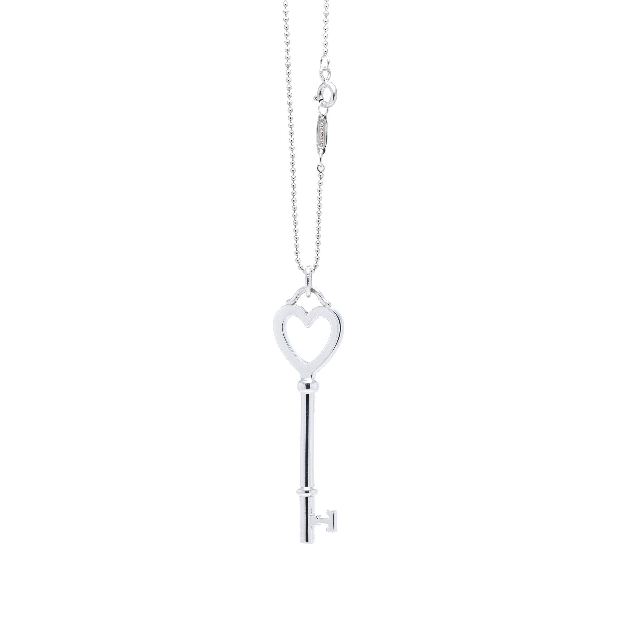 Tiffany & Co. Heart Key Pendant Necklace