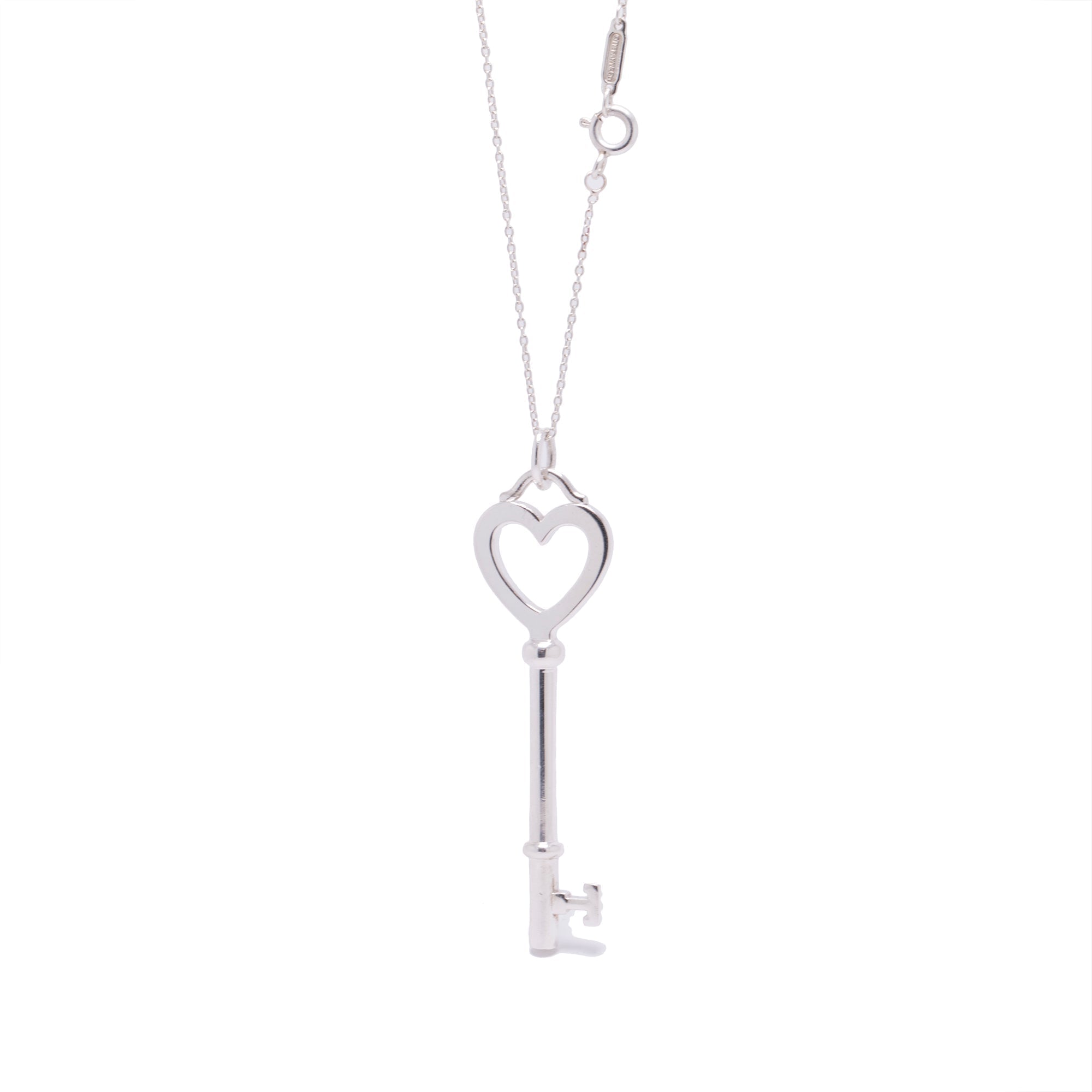 Tiffany & Co. Heart Key Pendant Necklace