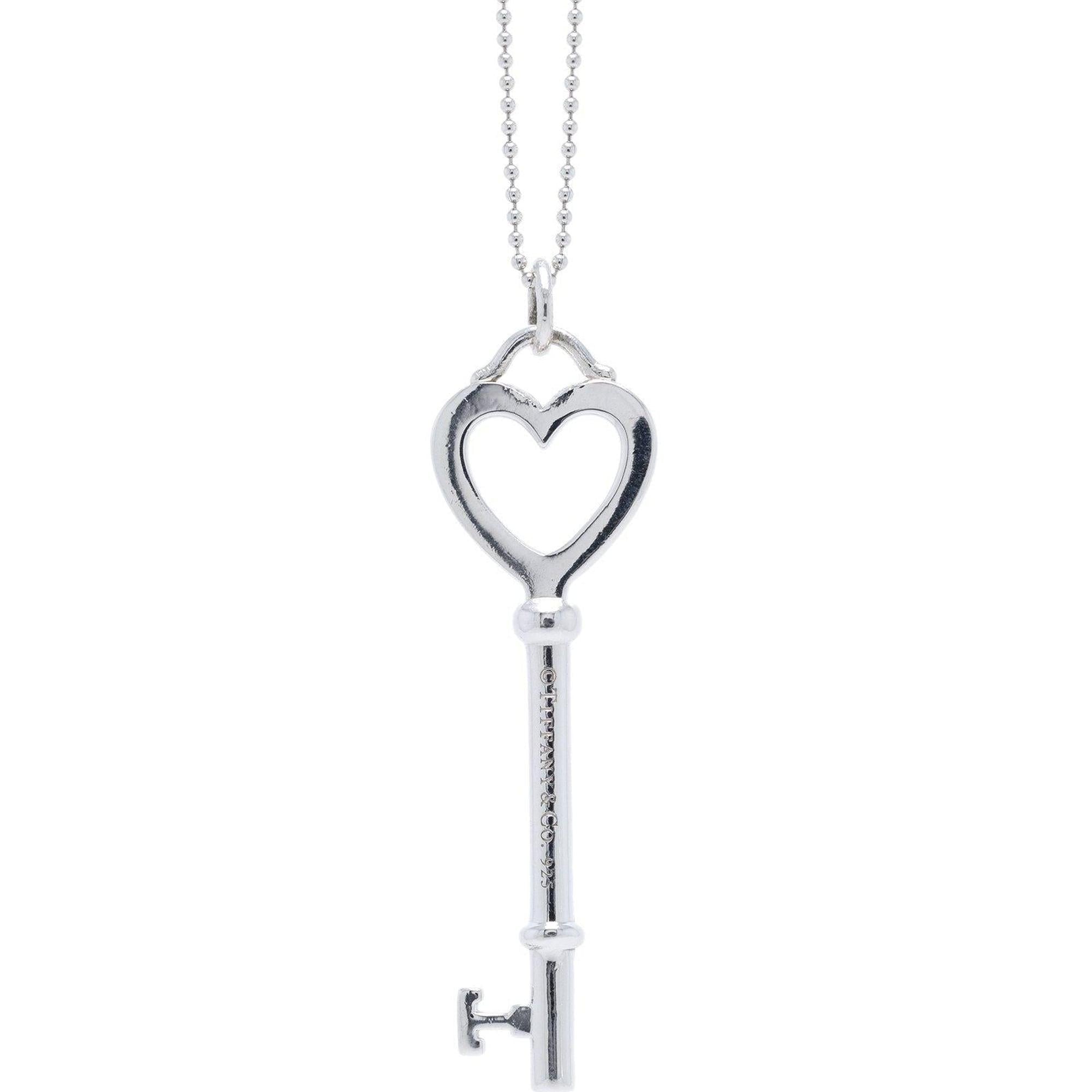 Tiffany & Co. Heart Key Pendant Necklace