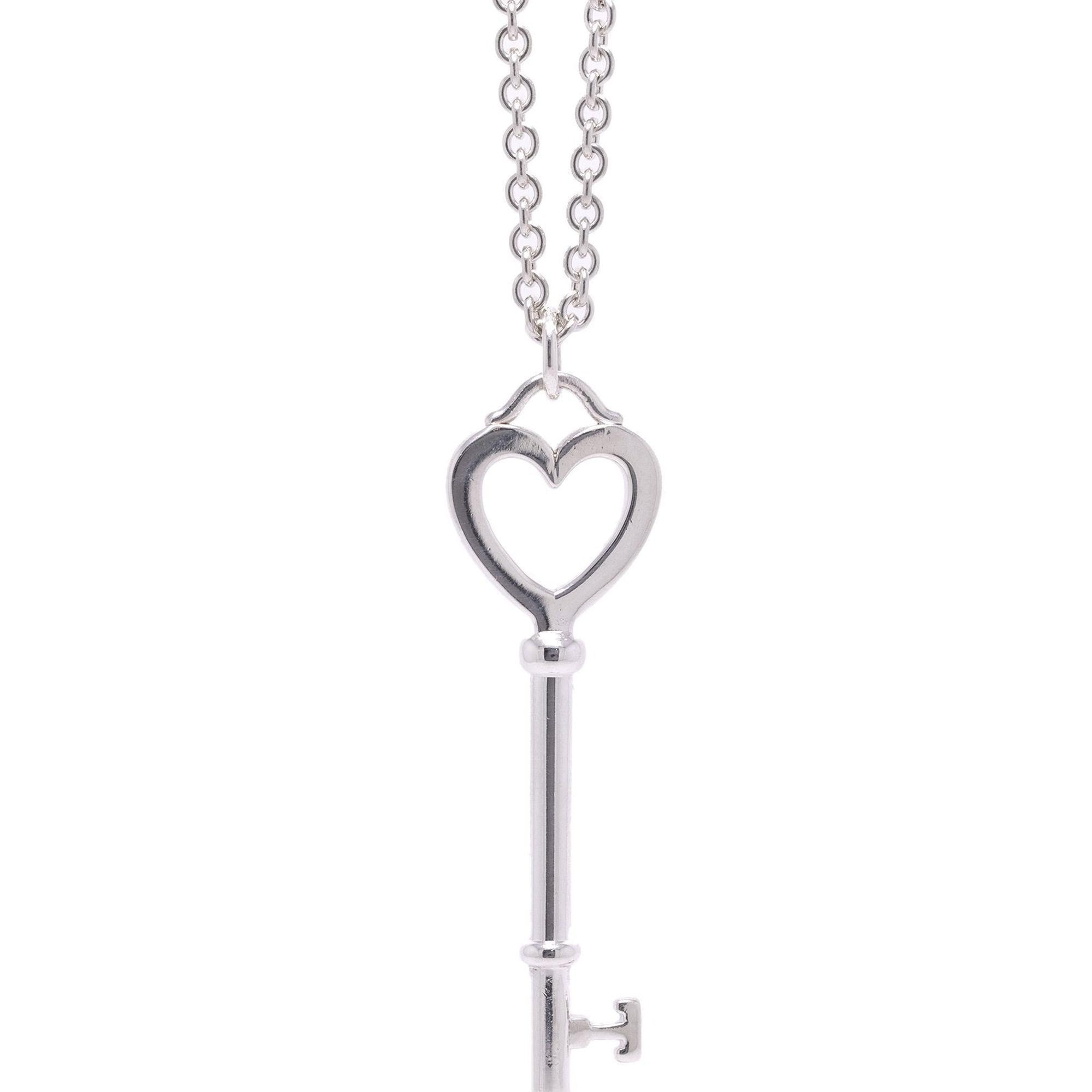 Tiffany & Co. Heart Key Pendant Necklace