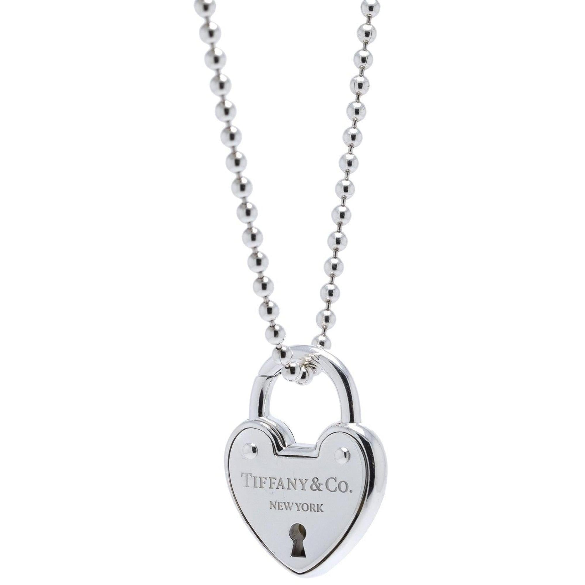 Tiffany & Co. Heart Lock Charm Necklace