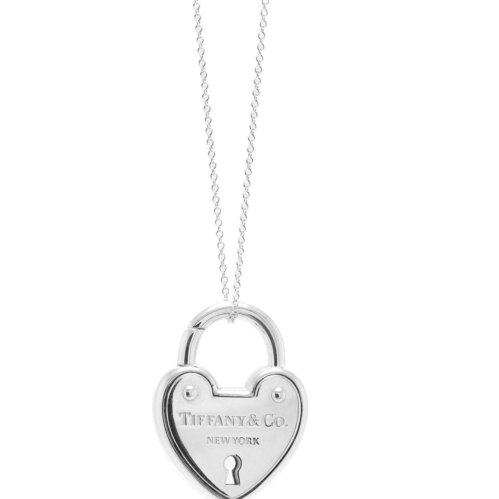 Tiffany & Co. Heart Lock Pendant Necklace