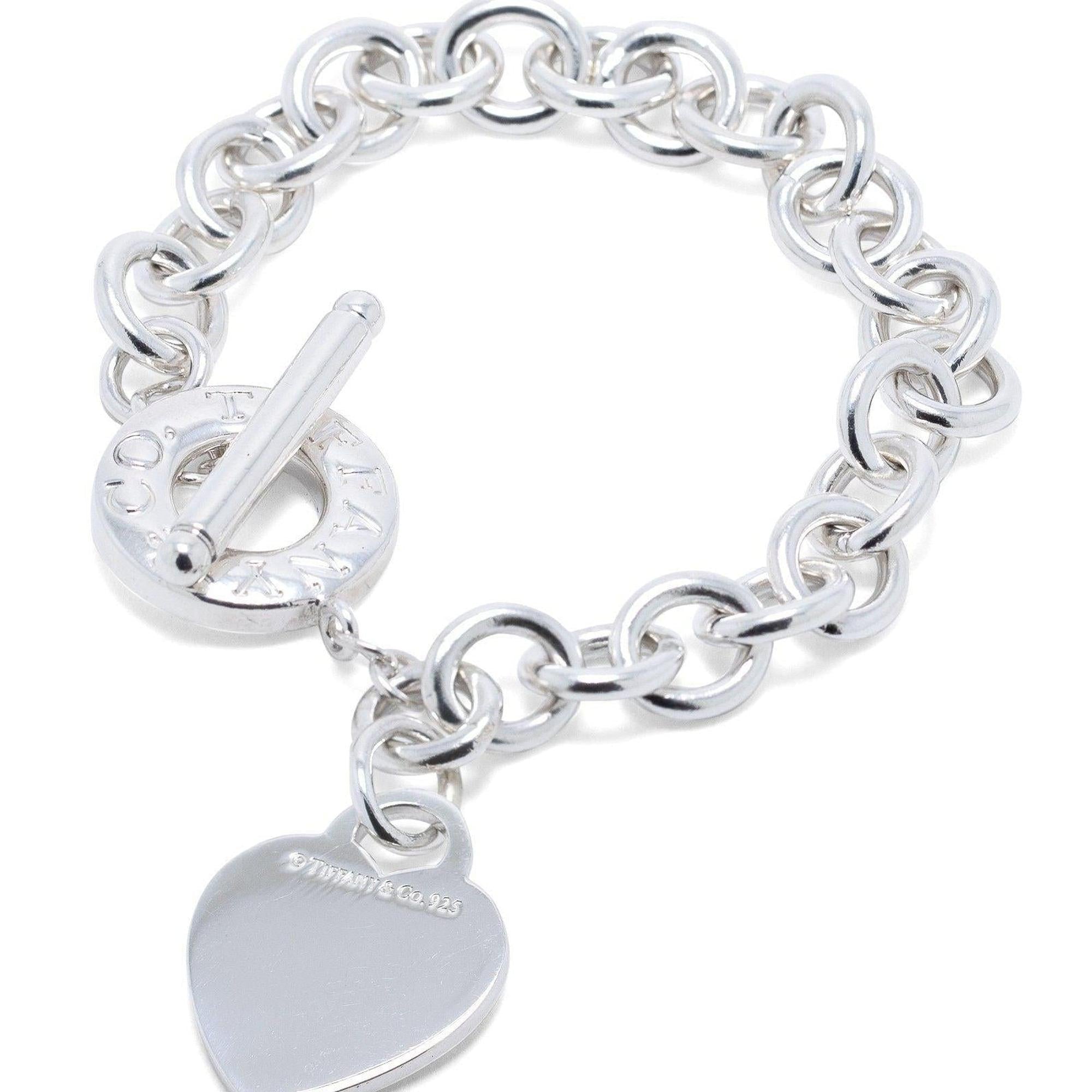 Tiffany & Co. Heart Tag Charm Bracelet with Toggle Clasp