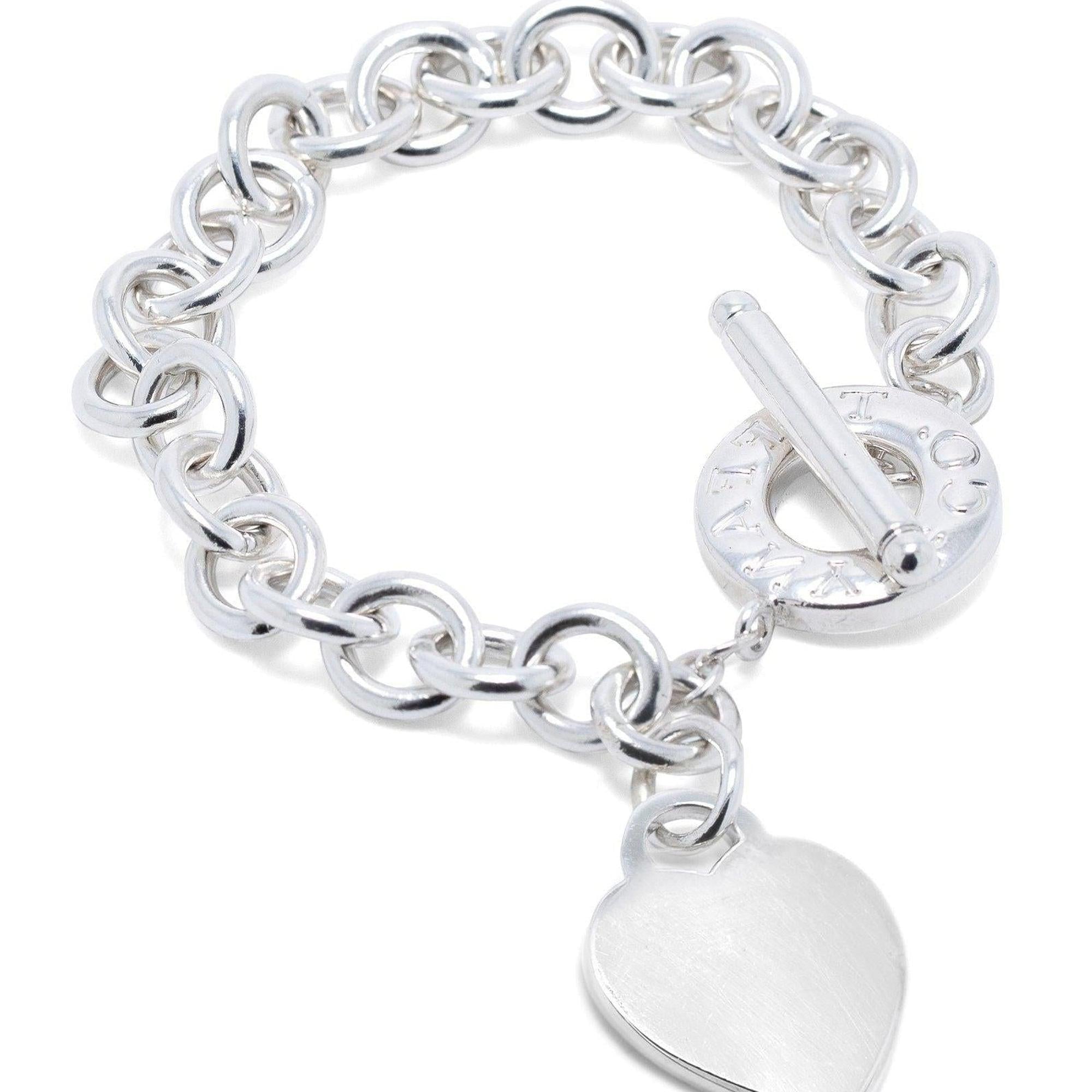 Tiffany & Co. Heart Tag Charm Bracelet with Toggle Clasp
