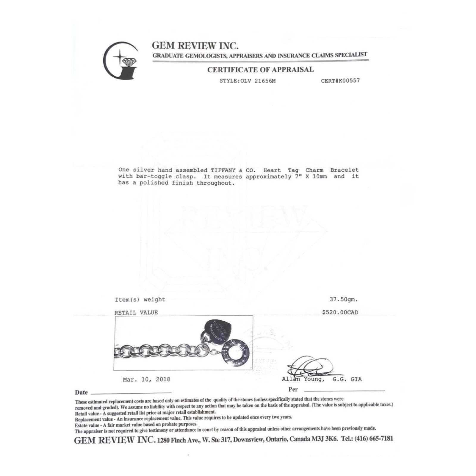 Tiffany & Co. Heart Tag Toggle Bracelet in Sterling Silver