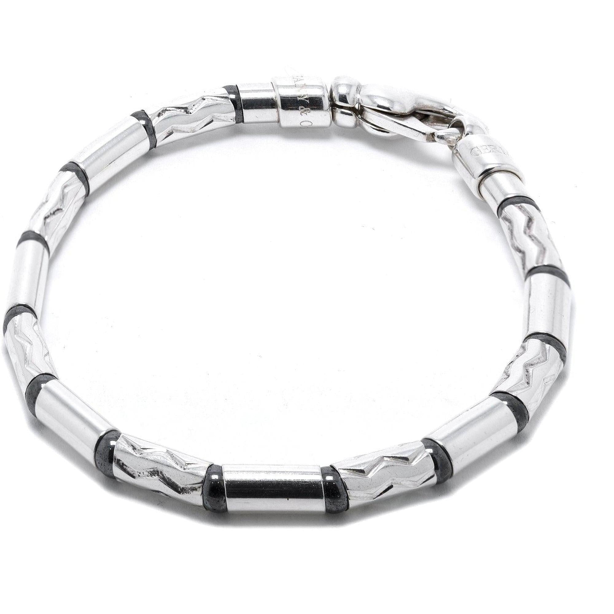 Tiffany & Co. Hematite Aztek Zigzag Bracelet