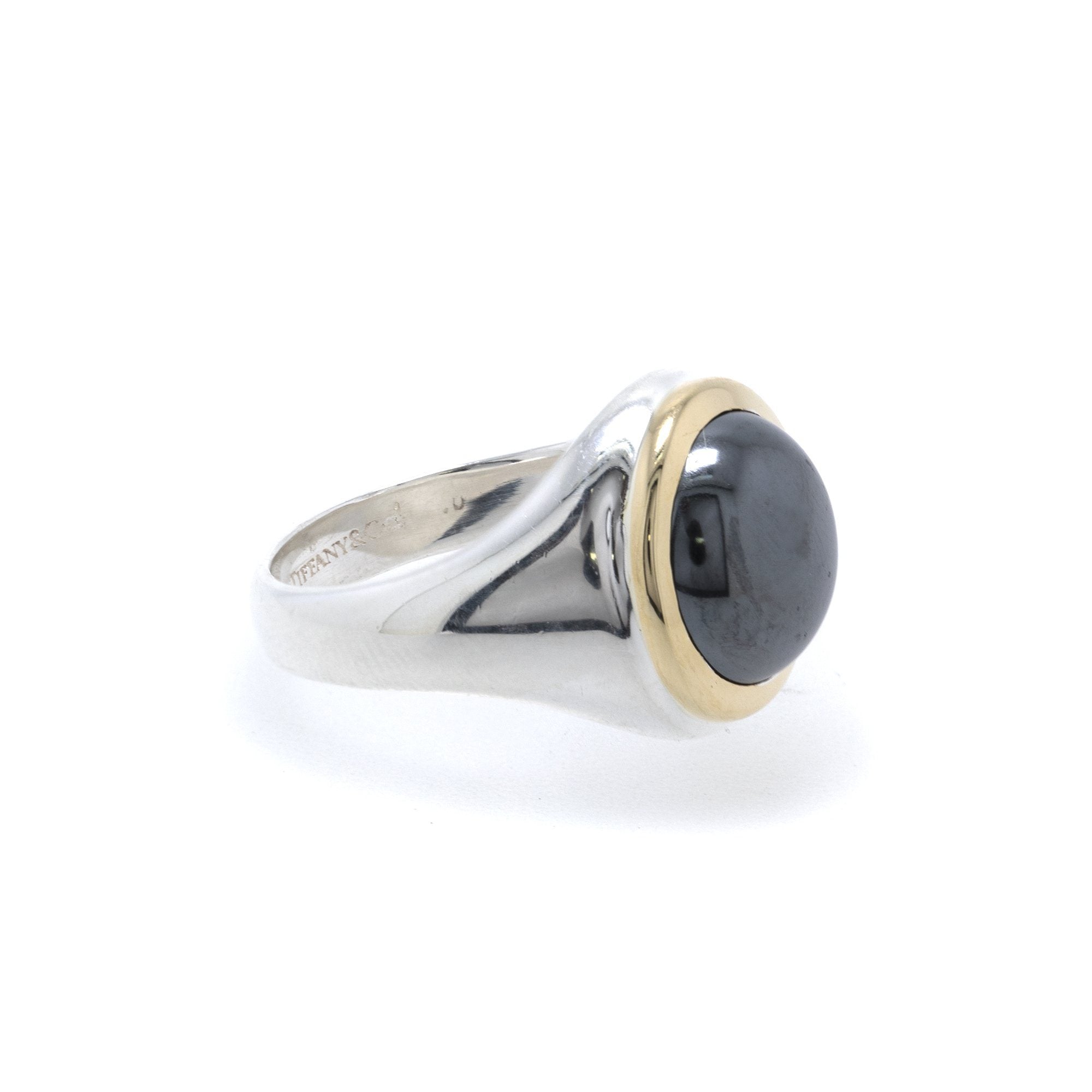 Tiffany & Co. Hematite Two-Tone Cocktail Ring