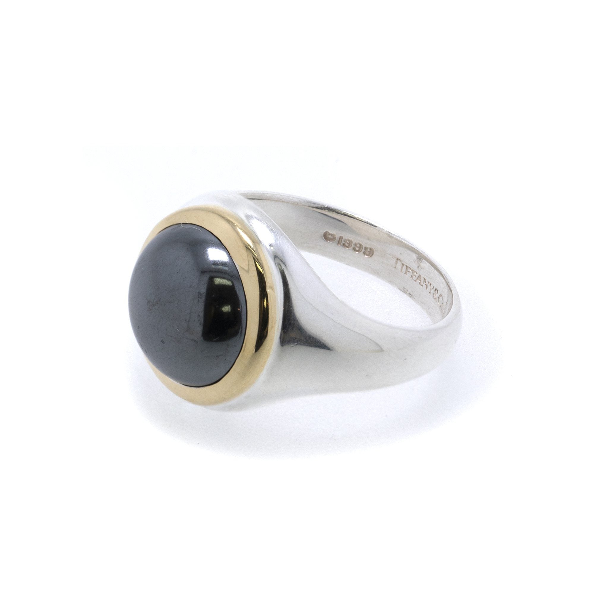 Tiffany & Co. Hematite Two-Tone Cocktail Ring