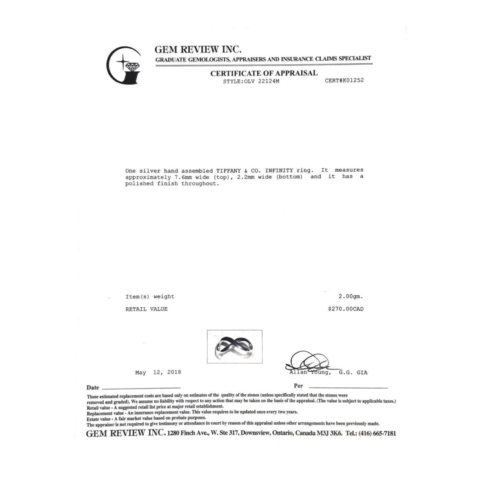 Tiffany & Co. Infinity Ring