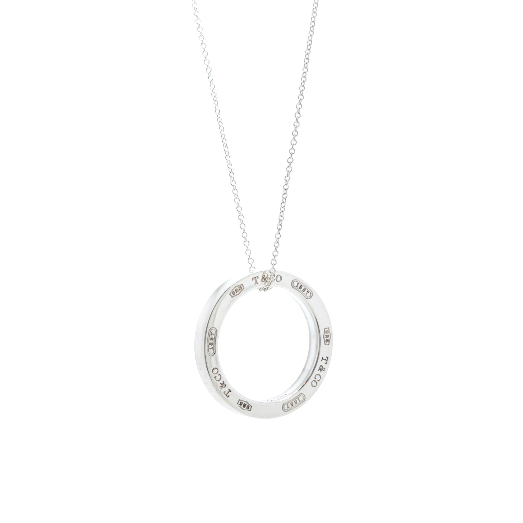 Tiffany & Co. Large 1837 Circle Pendant Necklace