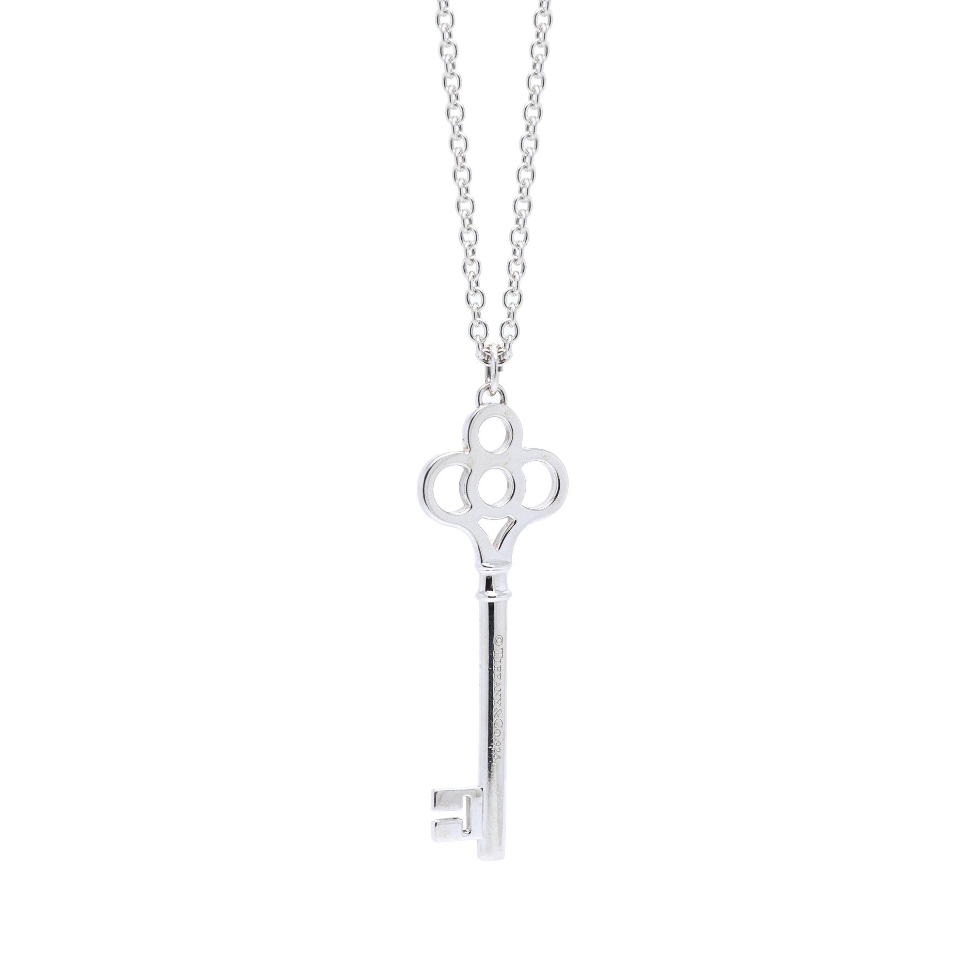 Tiffany & Co. Large Crown Key Pendant Necklace