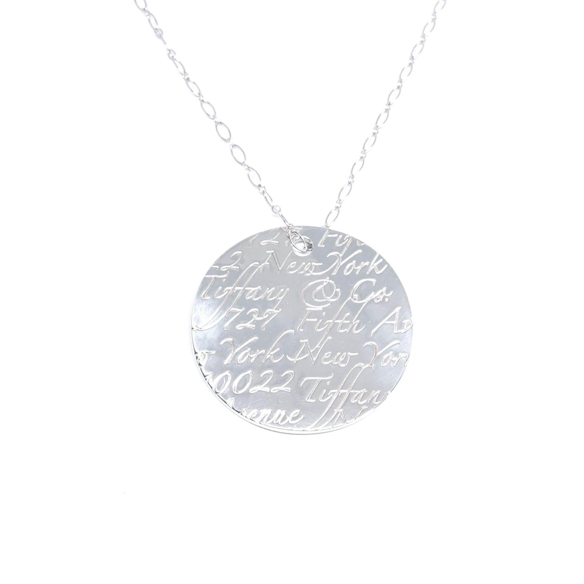 Tiffany & Co. Large Notes Round Pendant Necklace