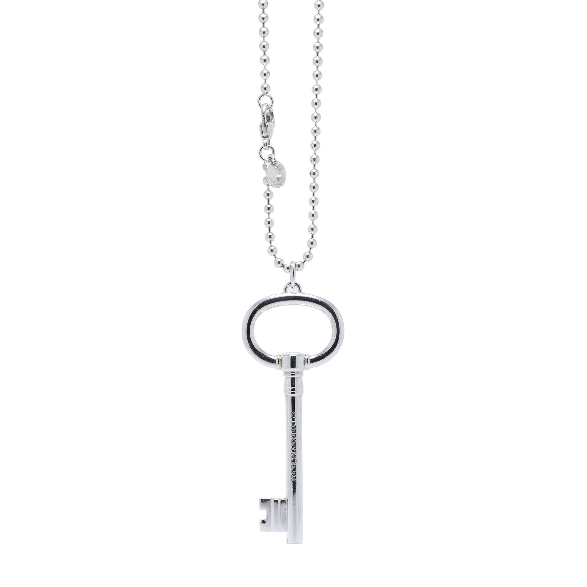 Tiffany & Co. Large Oval Key Pendant Necklace