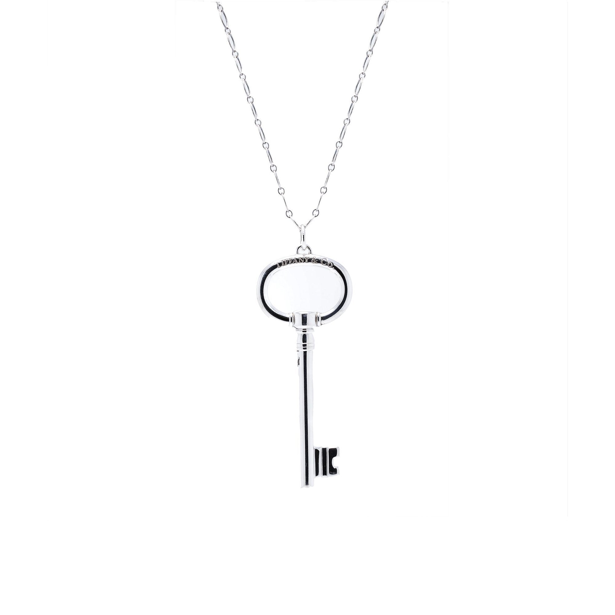 Tiffany & Co. Large Oval Key Pendant Necklace