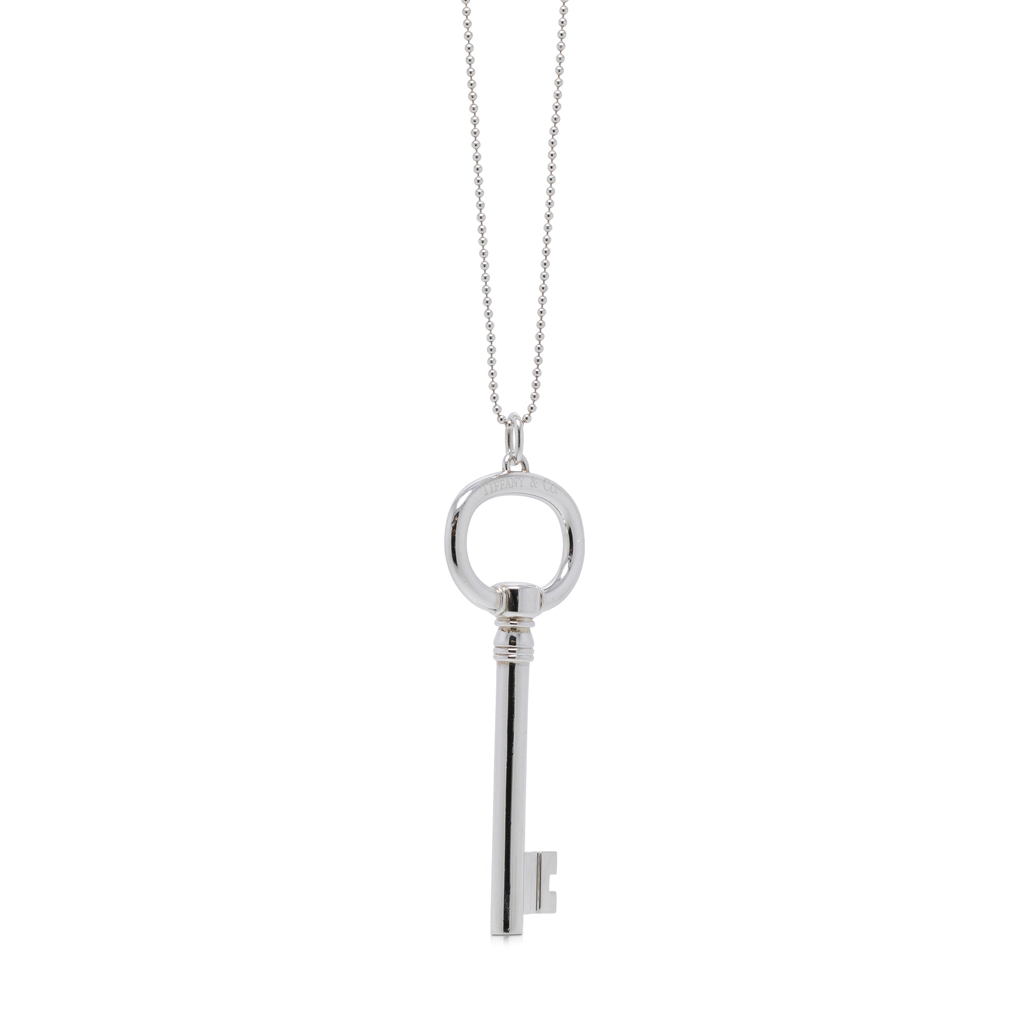 Tiffany & Co. Large Oval Key Pendant Necklace