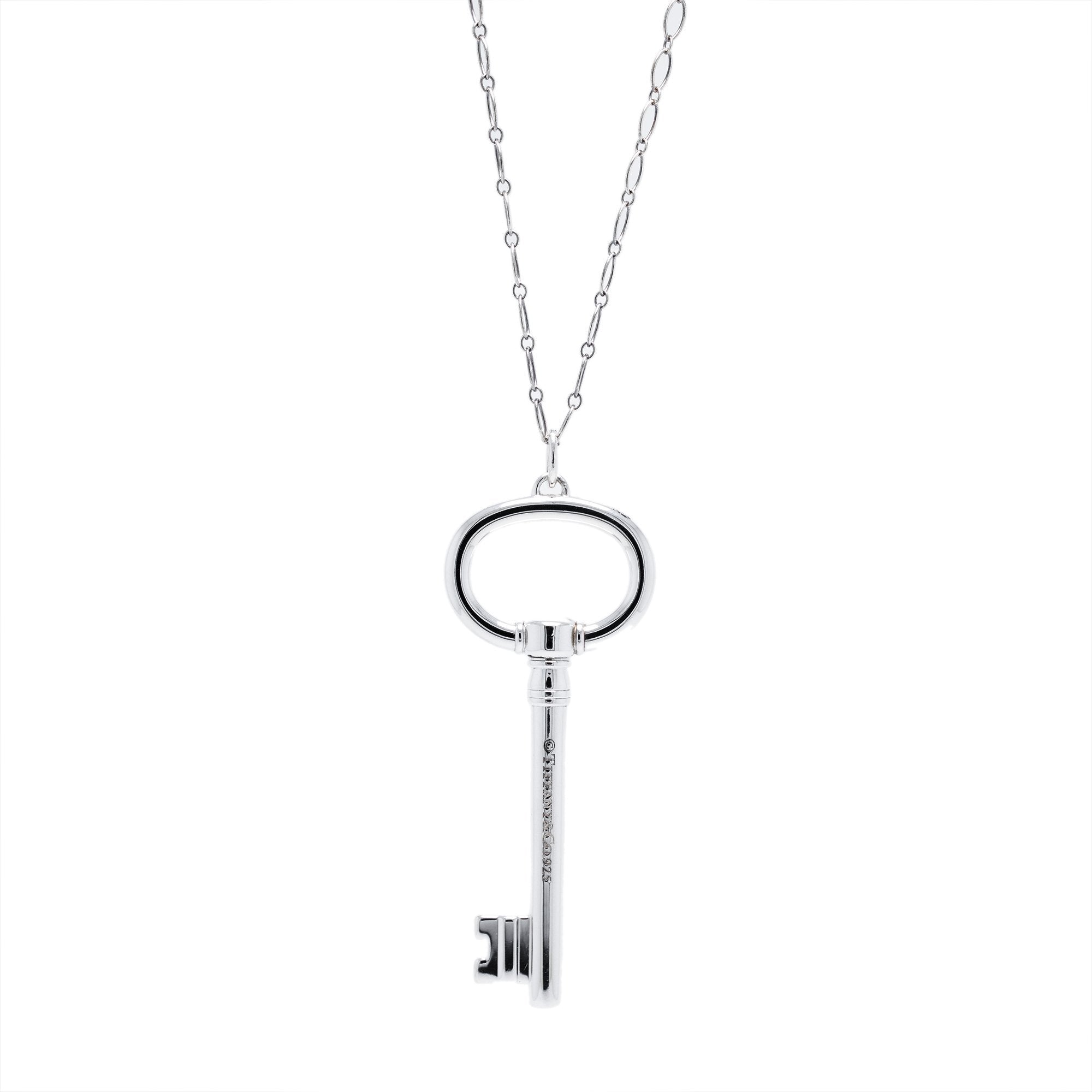 Tiffany & Co. Large Oval Key Pendant Necklace