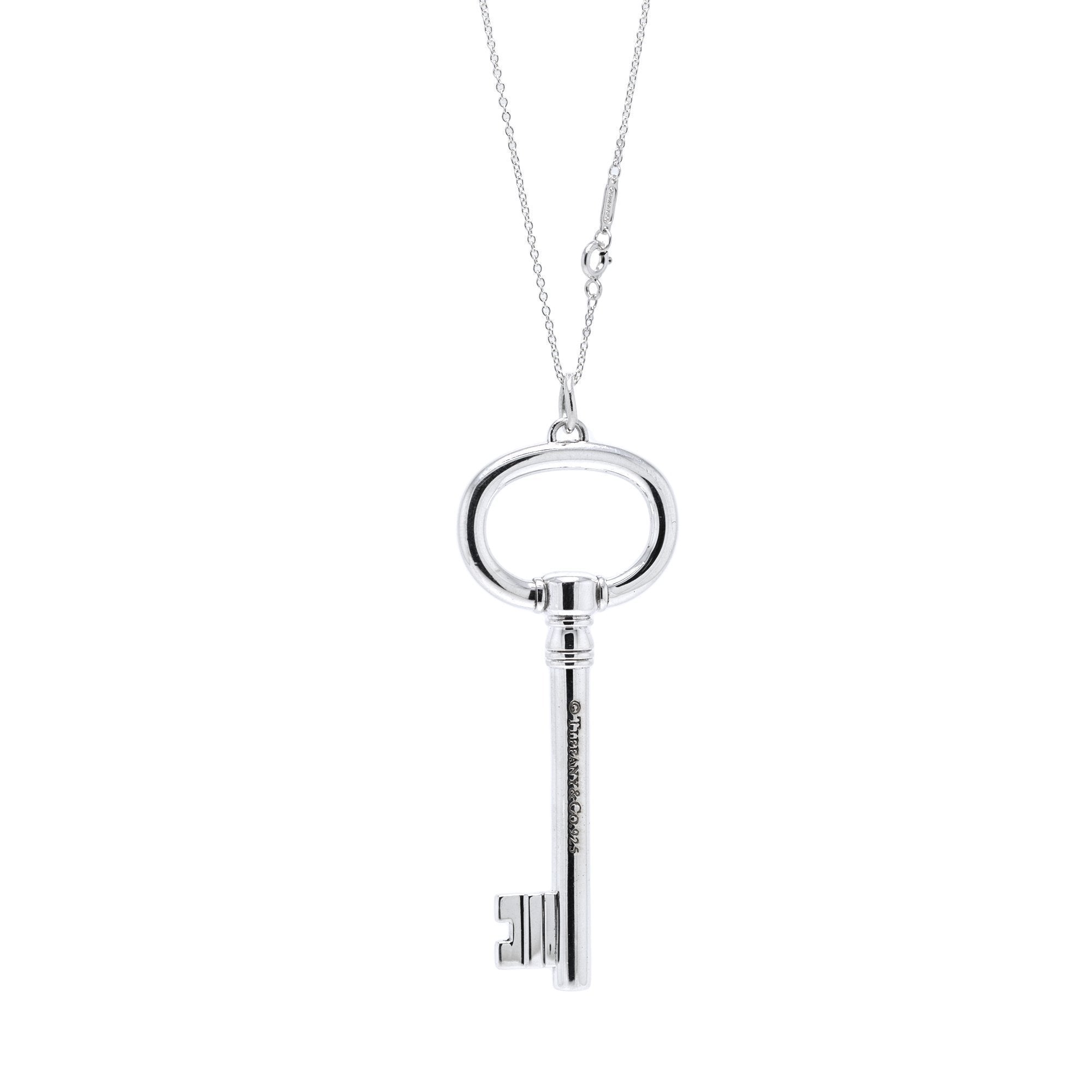 Tiffany & Co. Large Oval Key Pendant Necklace